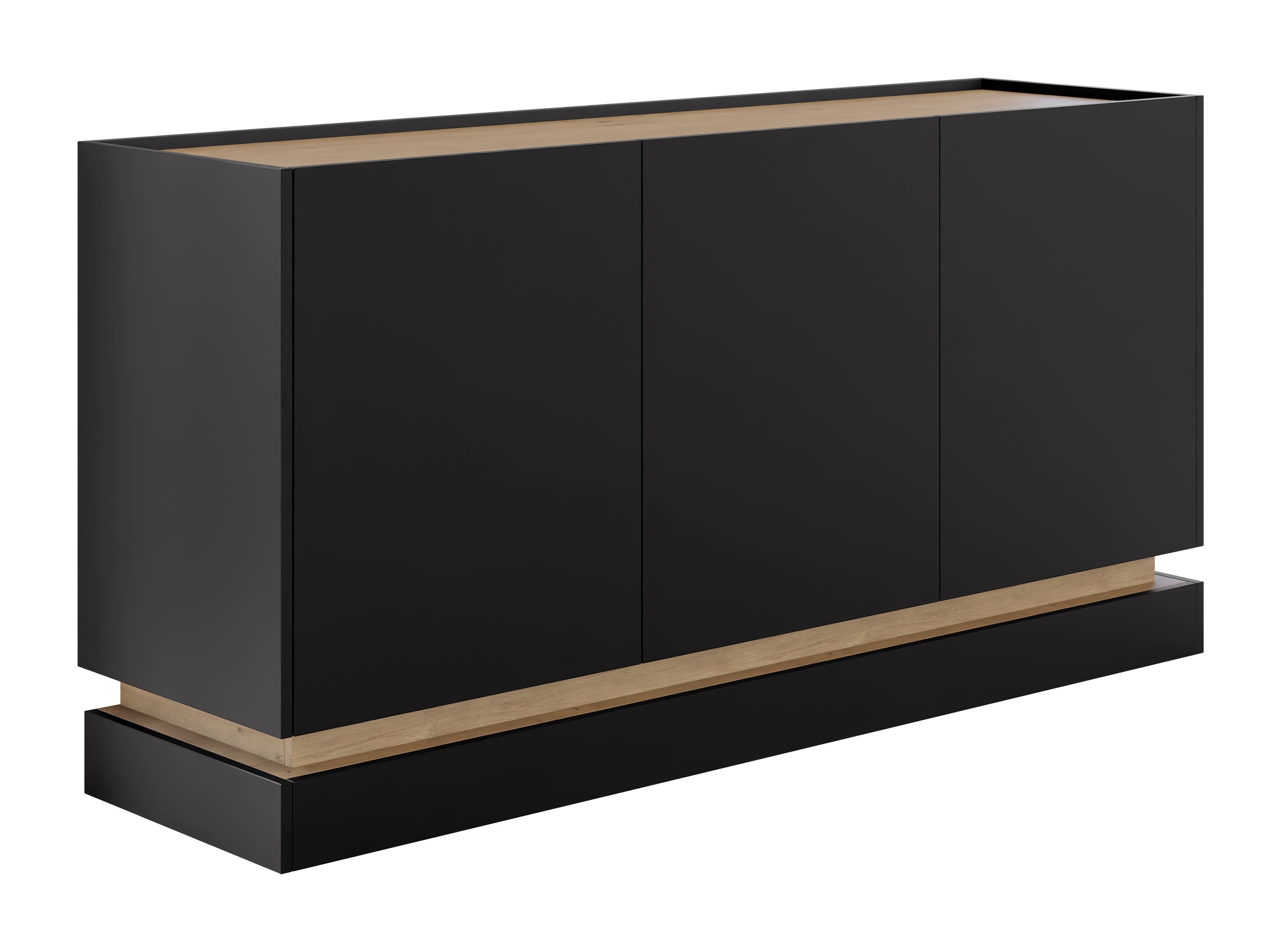 Sideboard Comfivo Tilia I (Black + Oak)