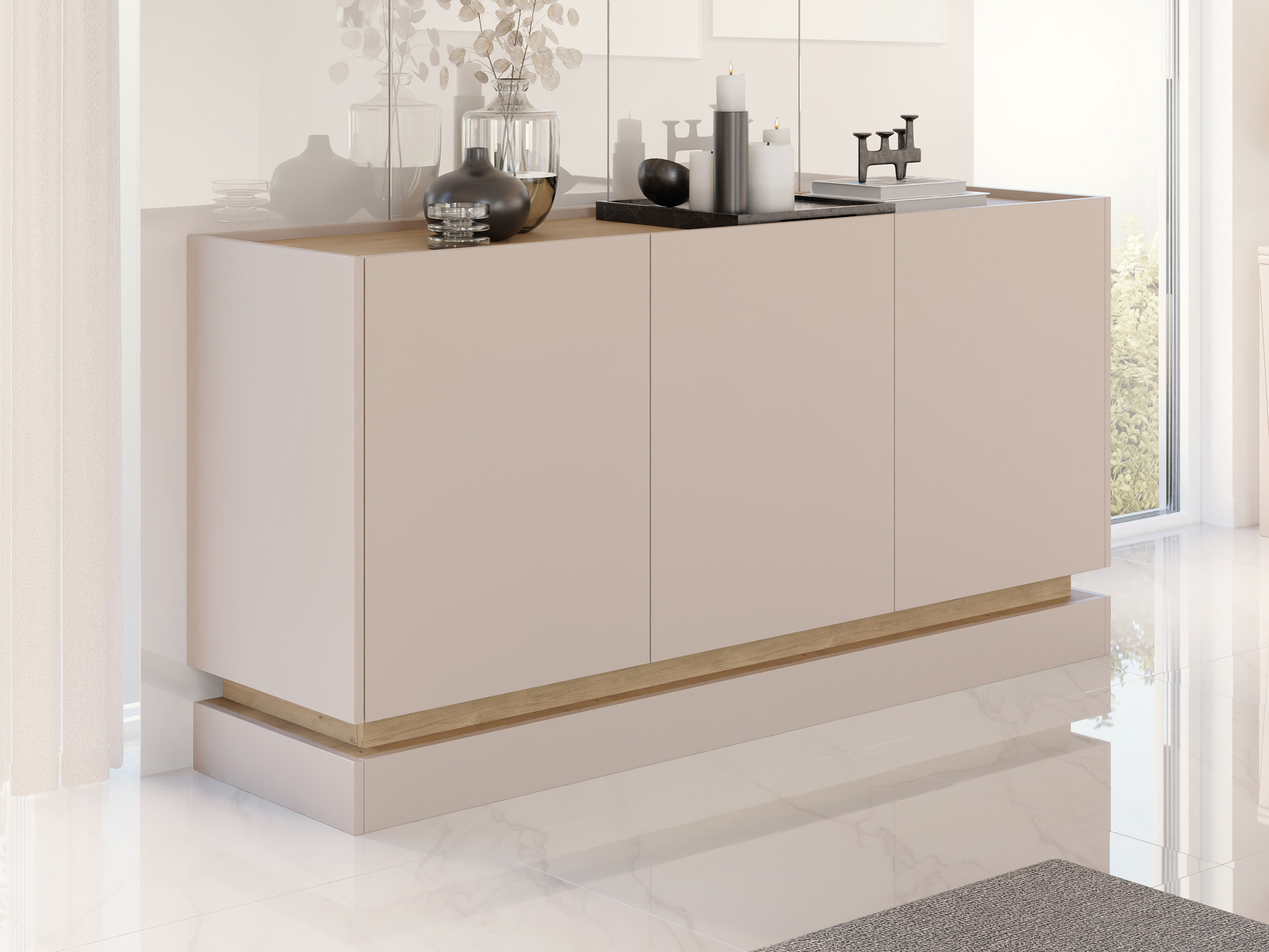 Sideboard Comfivo Tilia I (Cashmere + Oak)