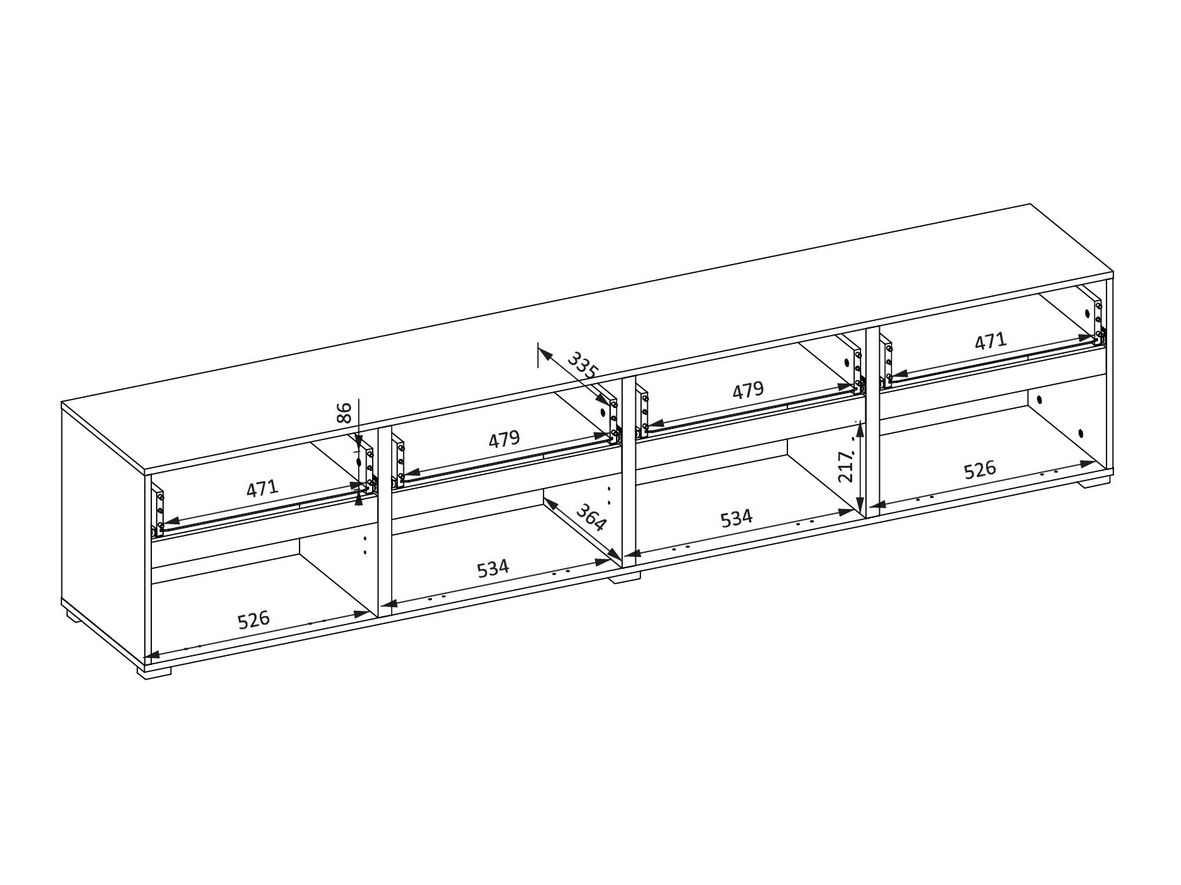 TV stand Alfere 101 (Green)