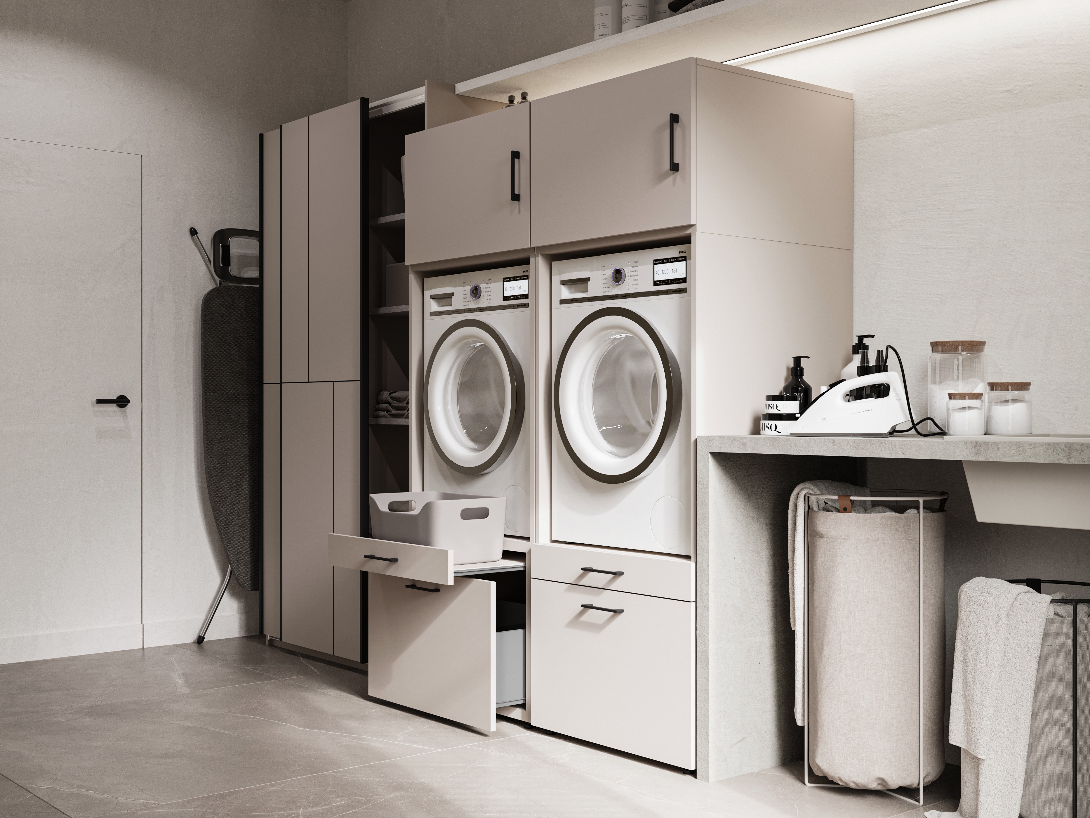 Wall-mounted bathroom cabinet Novdele 104 (Cashmere)