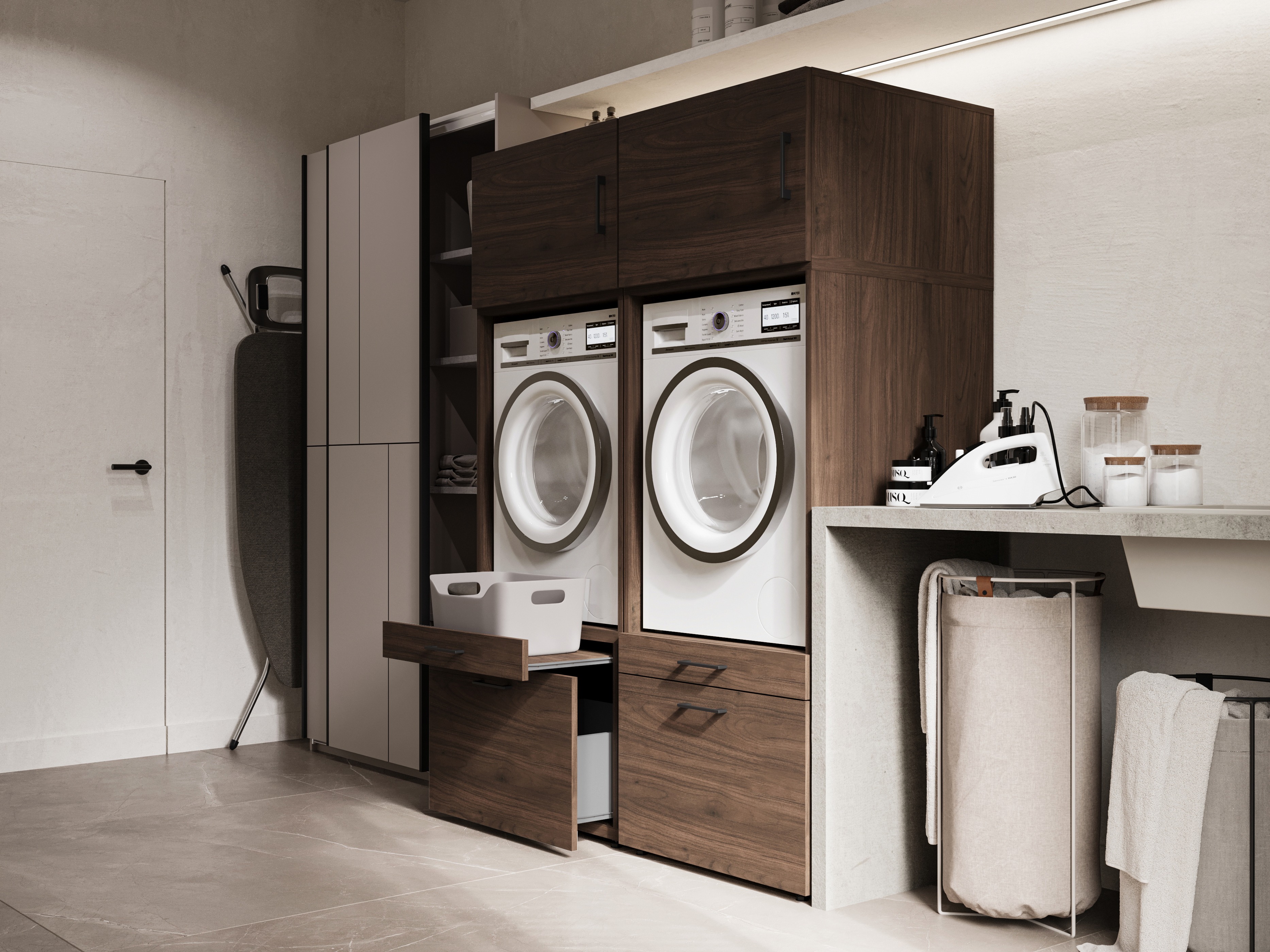 Wall-mounted bathroom cabinet Novdele 104 (Walnut)