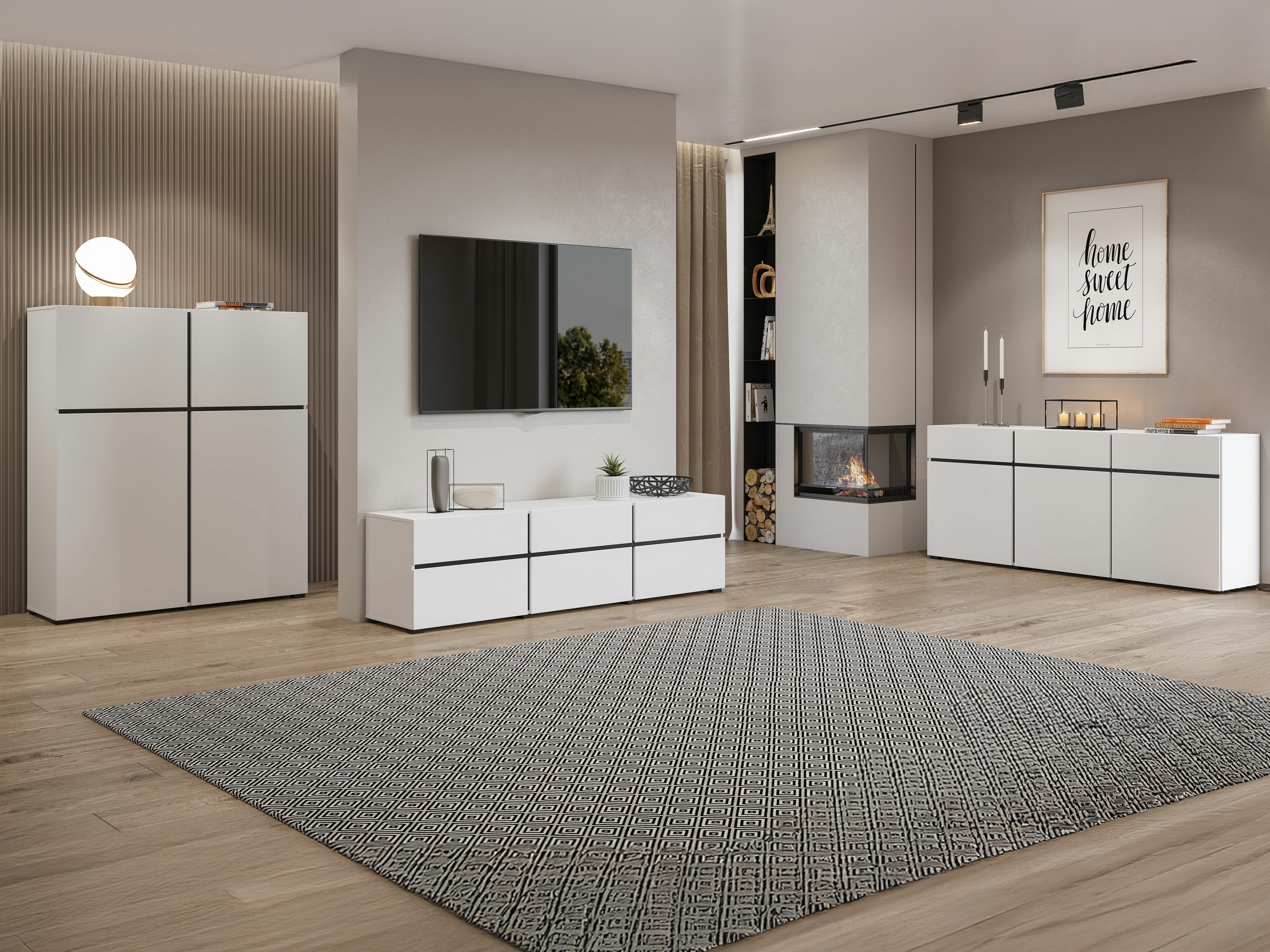 Chest of drawers Alfere 103 (White)