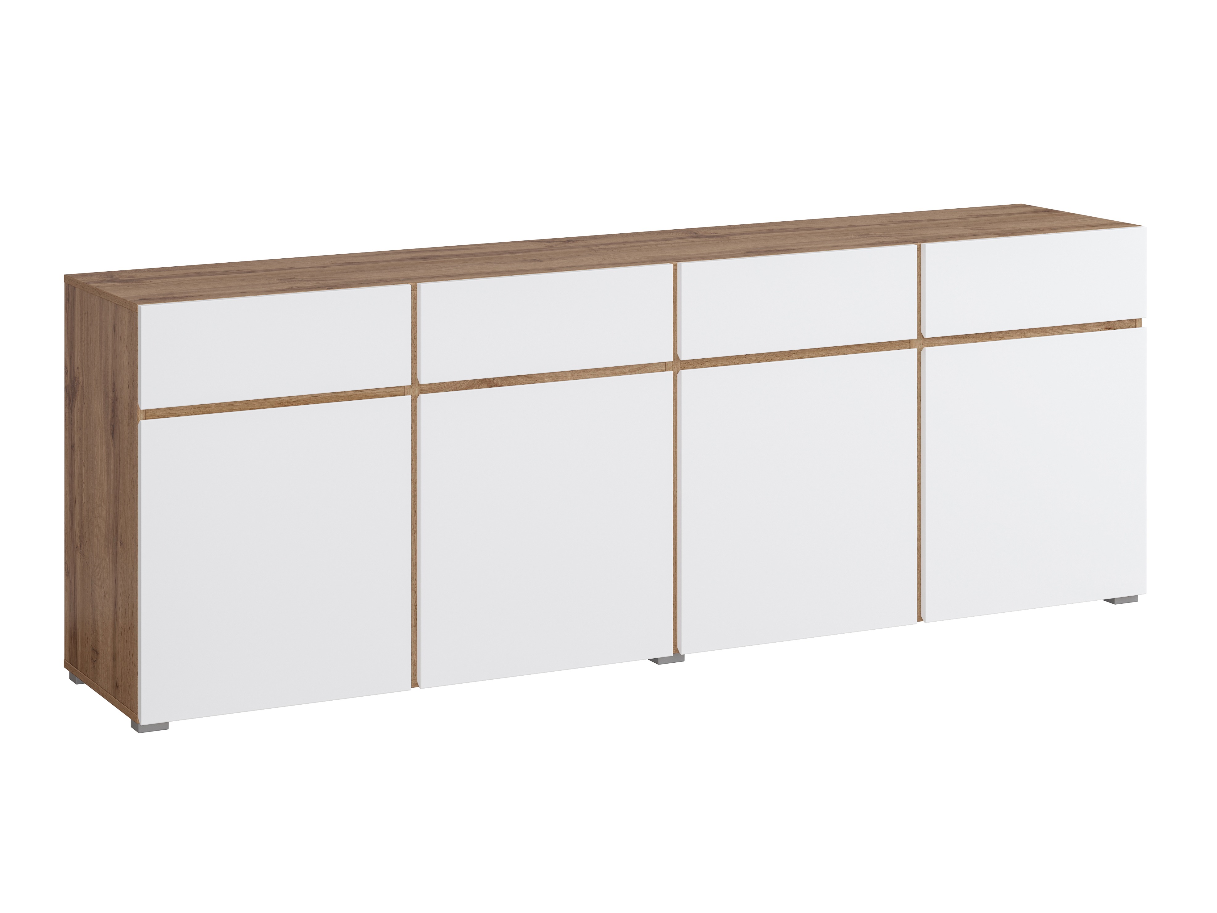 Chest of drawers Alfere 100 (Wotan Oak + White)