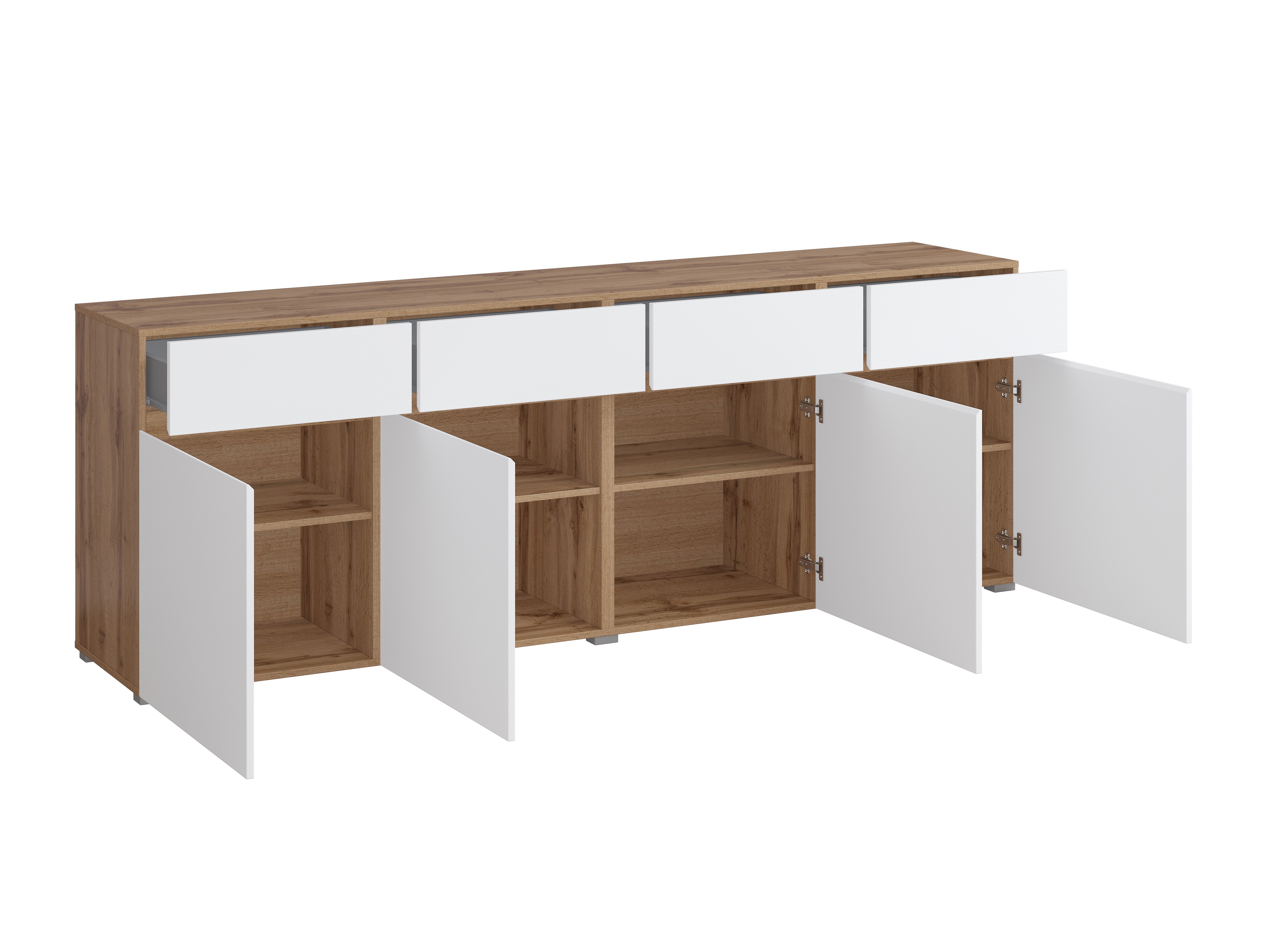 Chest of drawers Alfere 100 (Wotan Oak + White)