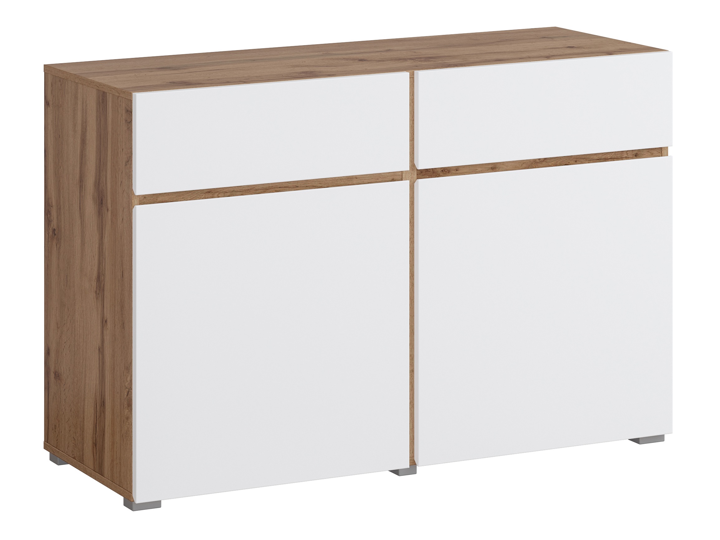 Chest of drawers Alfere 104 (Wotan Oak + White)