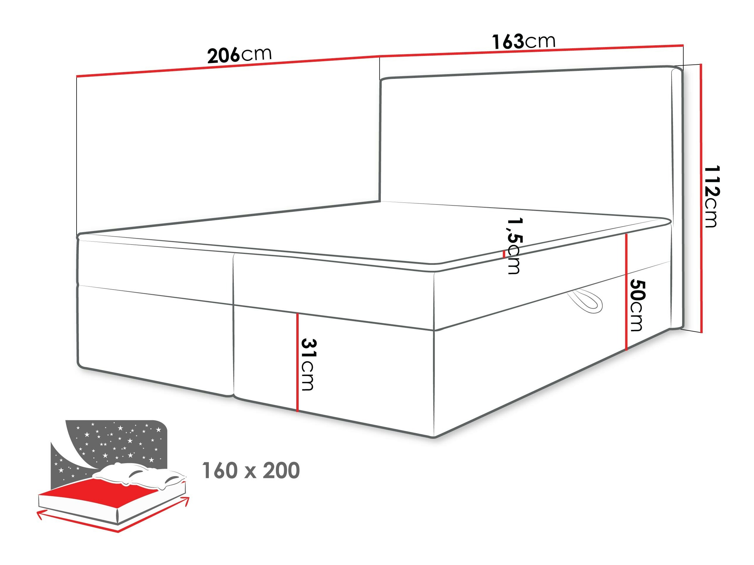 Continental bed Comfivo Arbitas (Ambience 02)