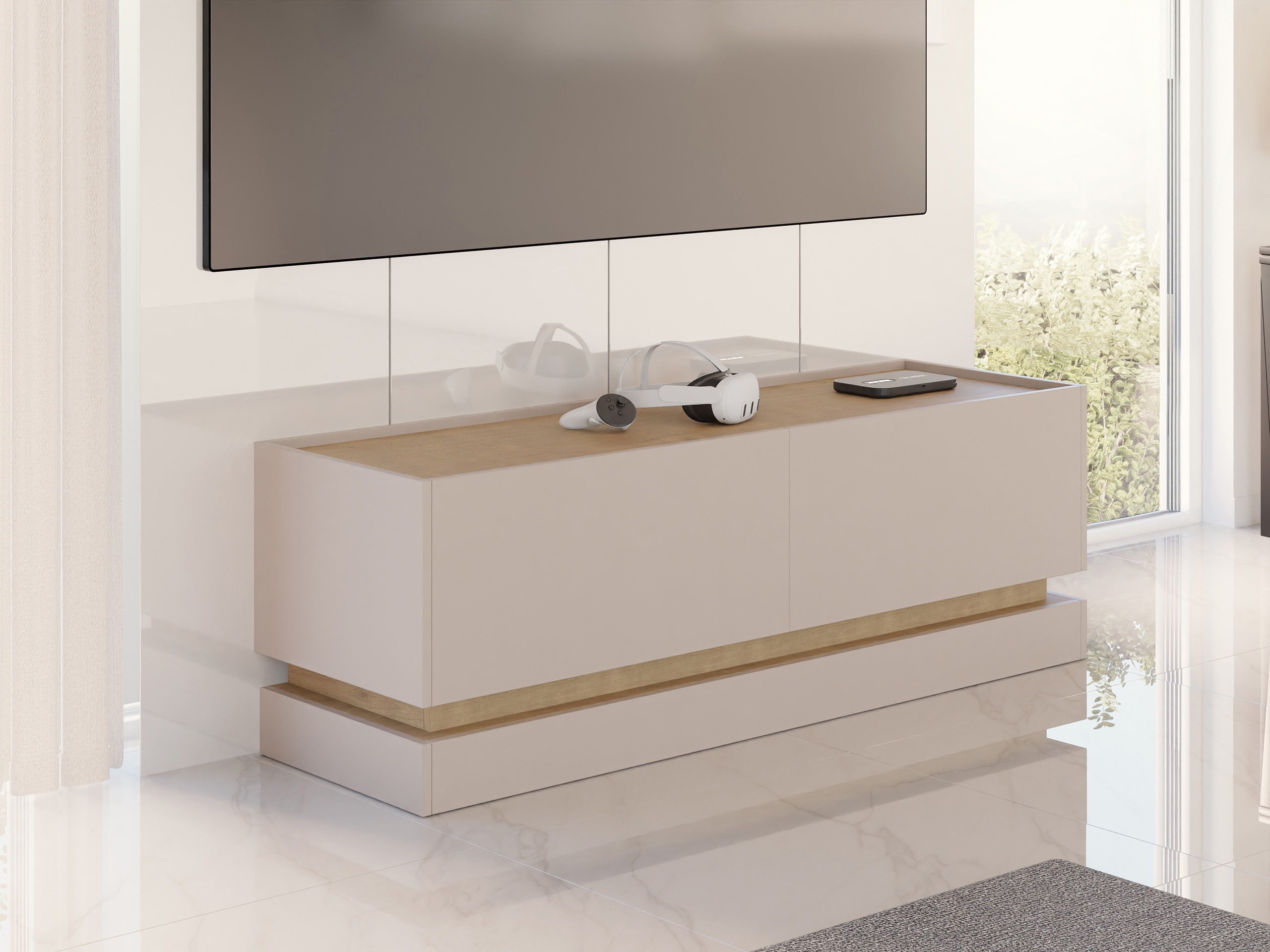 TV stand Comfivo Dalvenu 105 (Light brown + Oak)