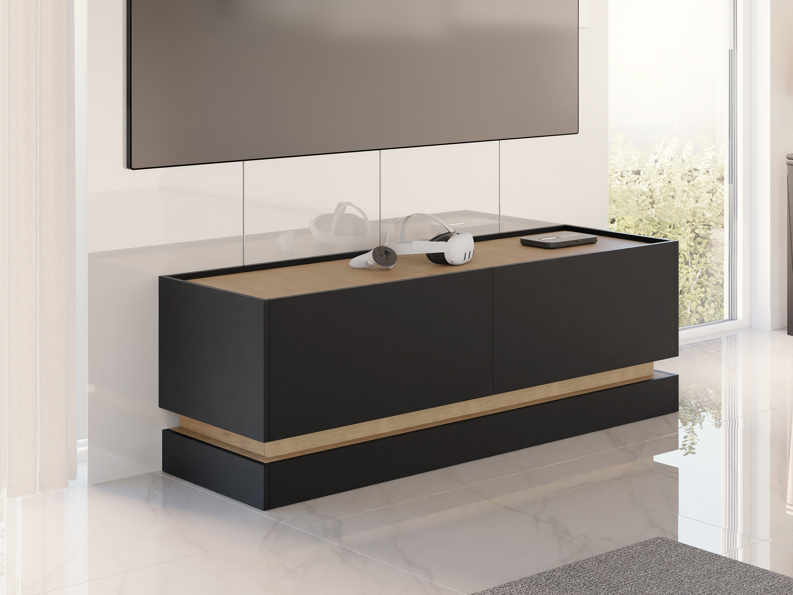 TV stand Comfivo Tilia I (Black + Oak)