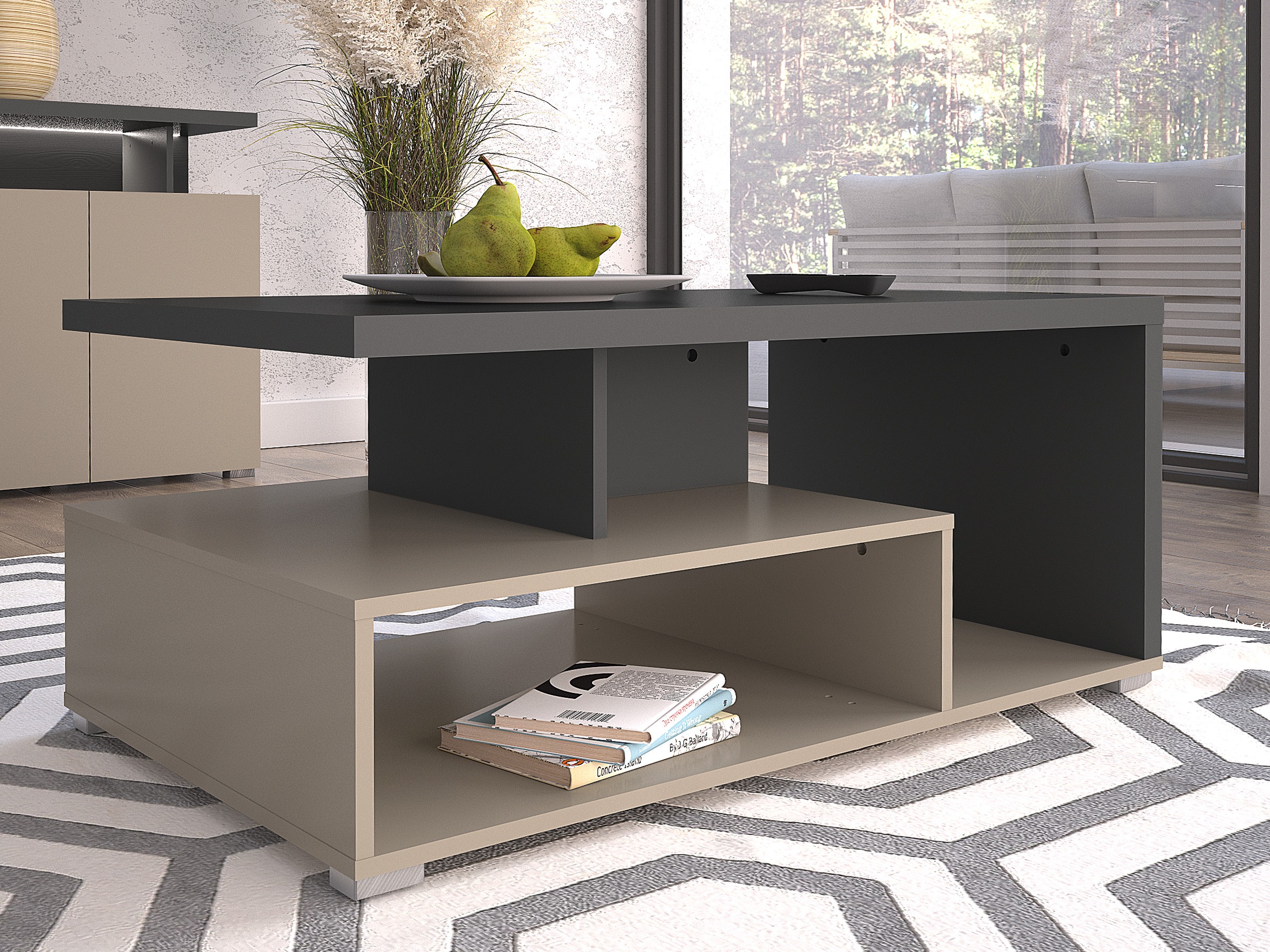 Coffee table Virvele 108 (Congo + Anthracite)