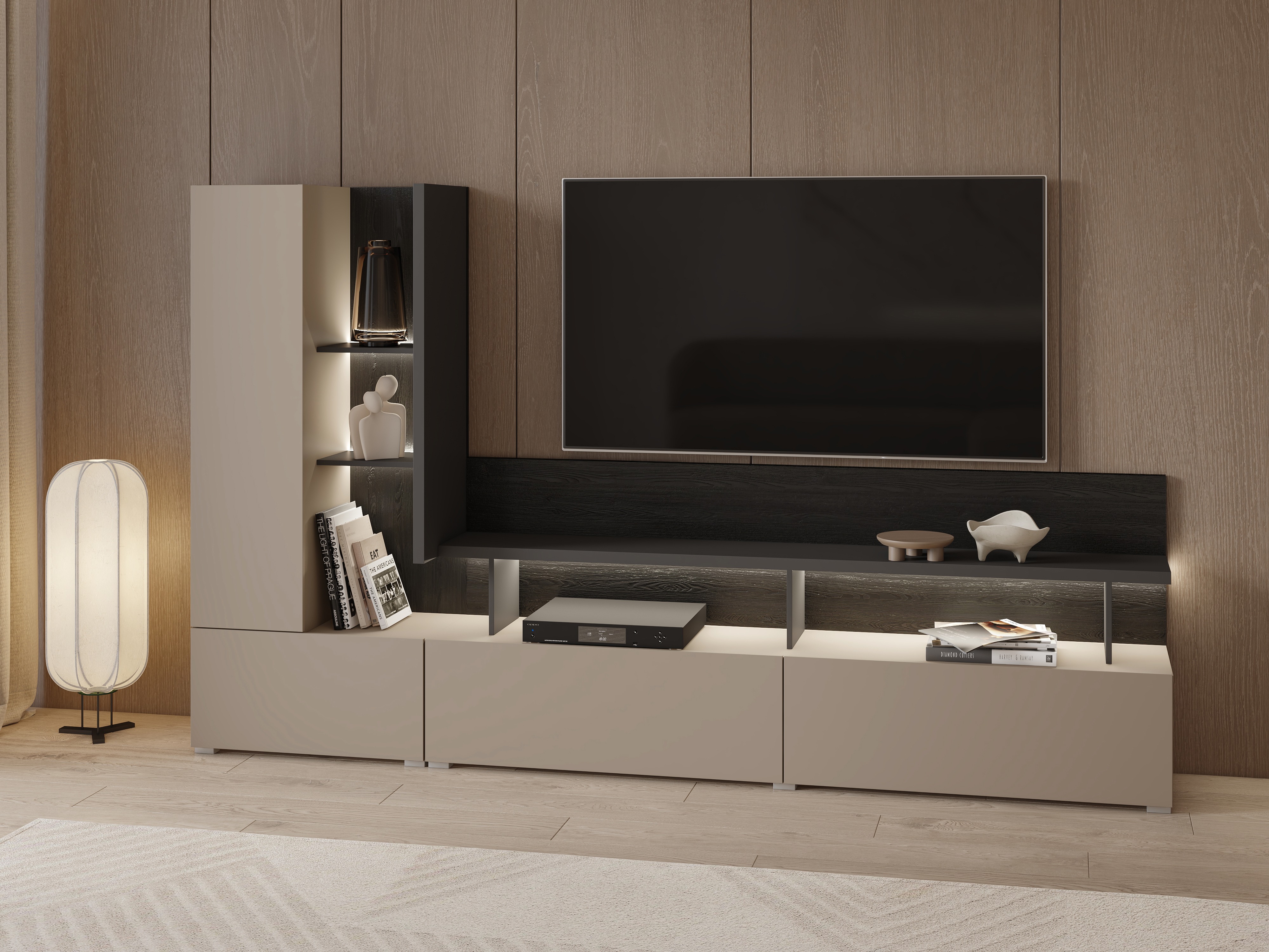 Living room set Virvele 101 (Congo + Anthracite)