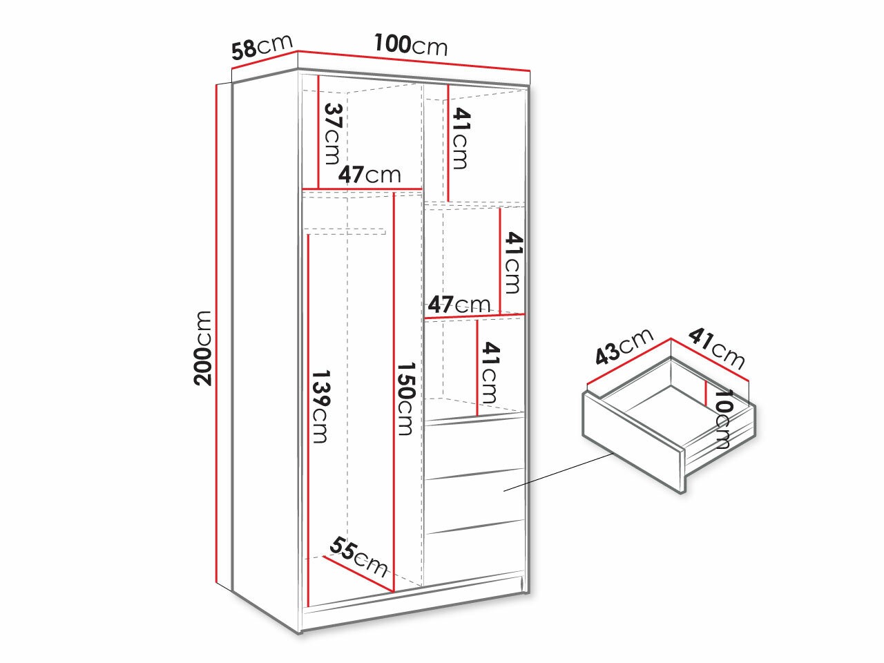 Wardrobe Lombala 102