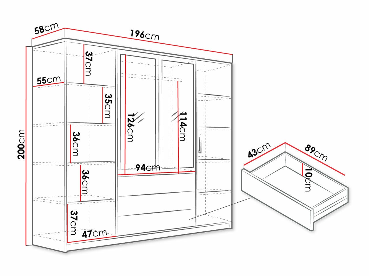 Wardrobe Lombala 104