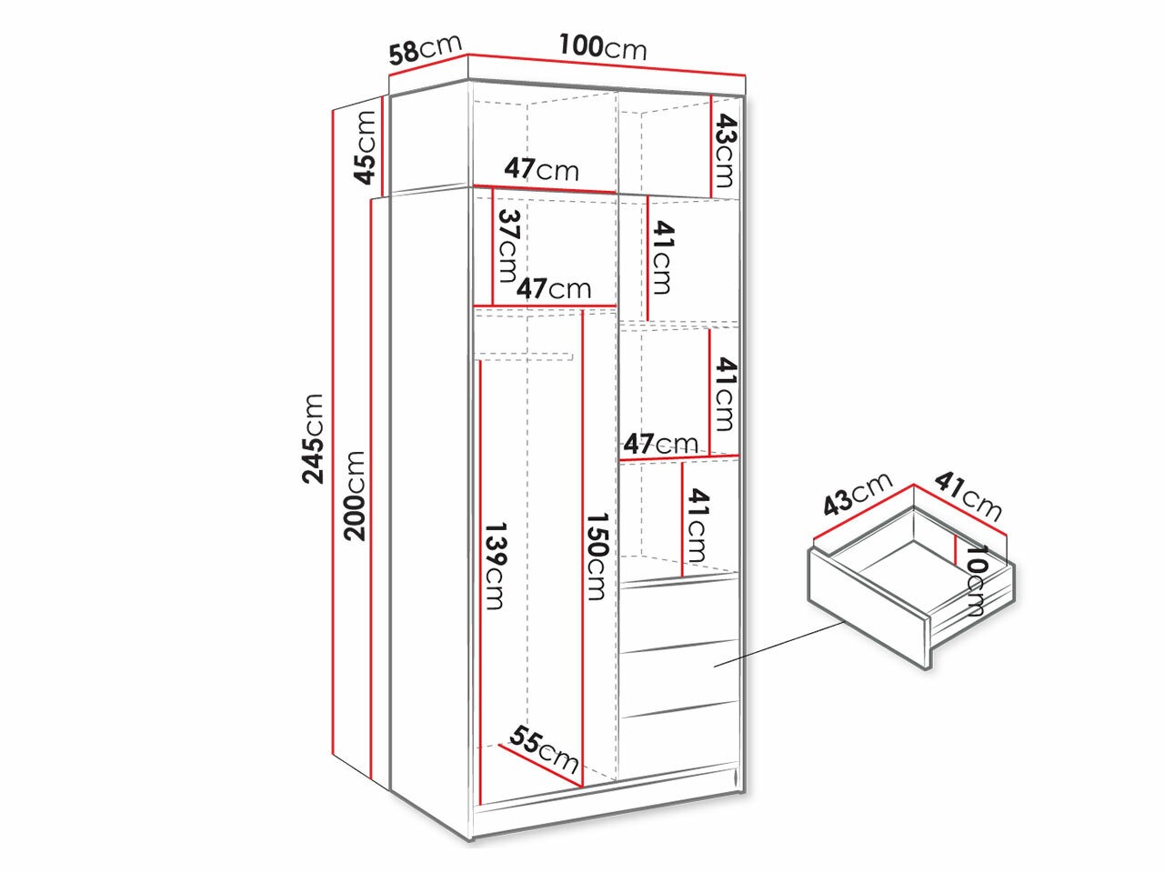 Wardrobe Lombala 108