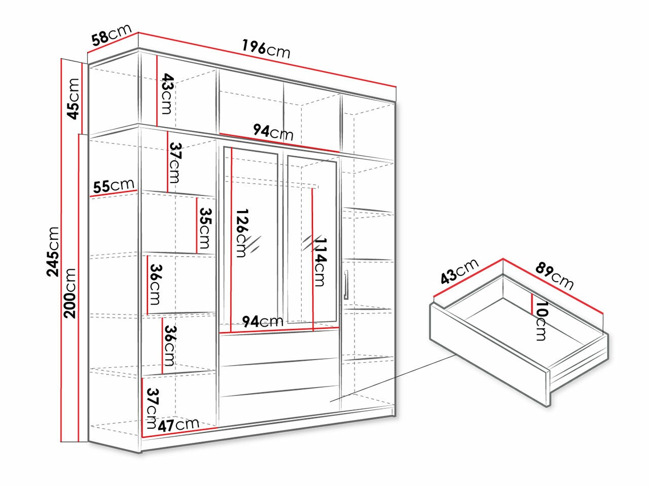 Wardrobe Lombala 110