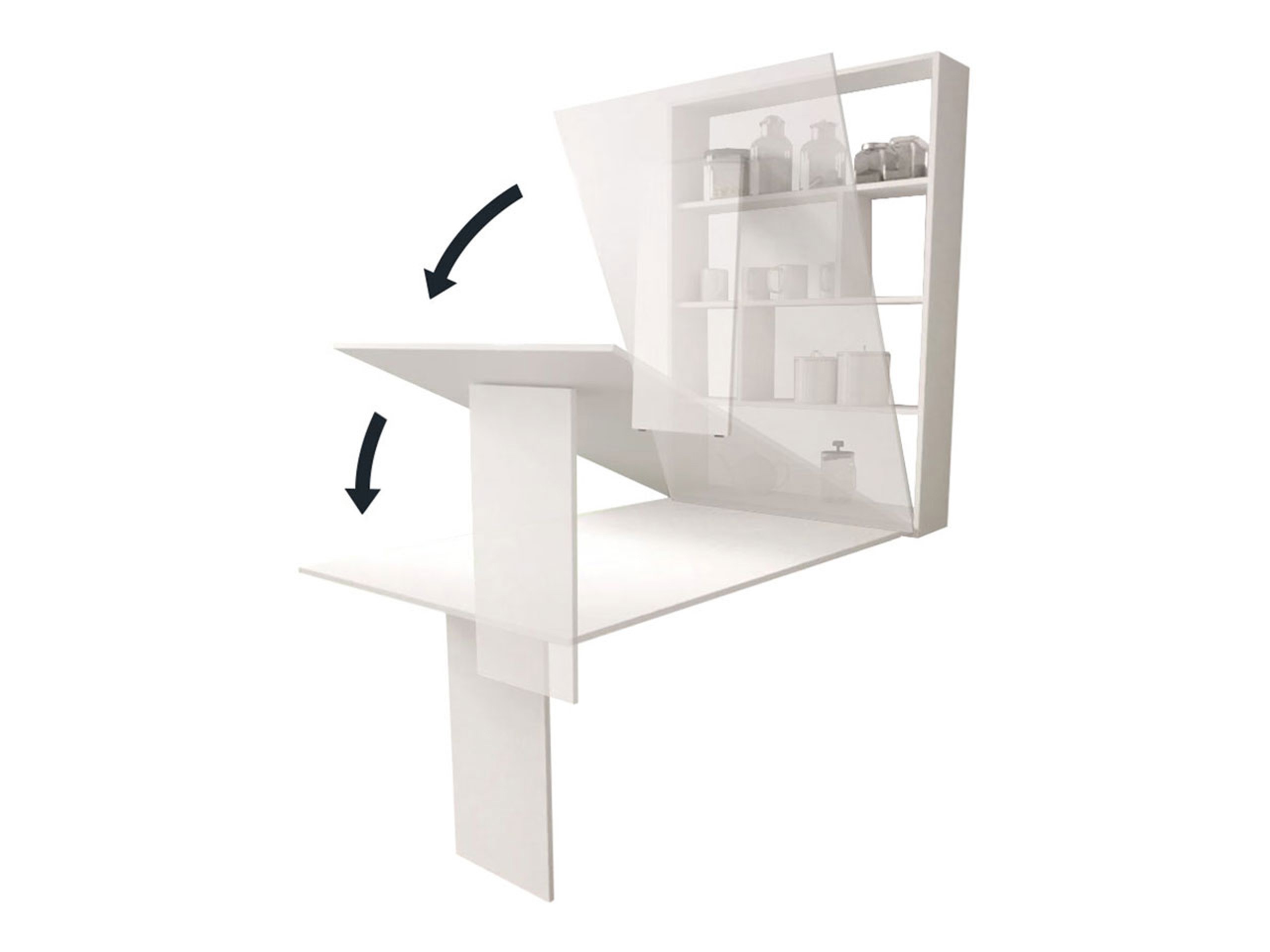 Folding table Pinis III (Black + Wotan Oak)