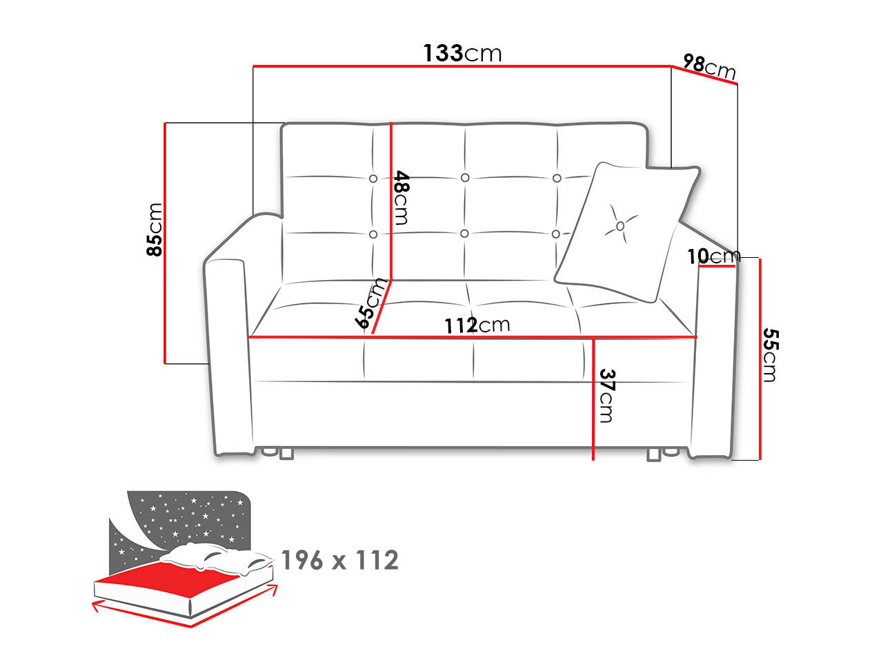 Sofa bed Seruna II (Tatum 275)