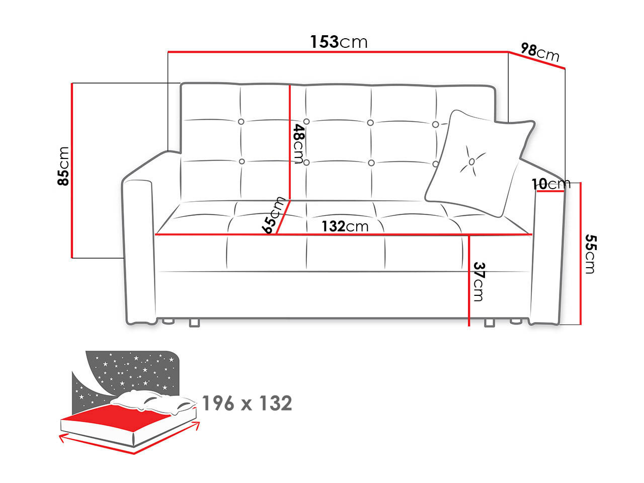 Sofa bed Seruna III (Tatum 275)