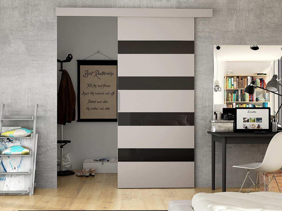 Sliding door Closico Materia V (Cashmere + Black)