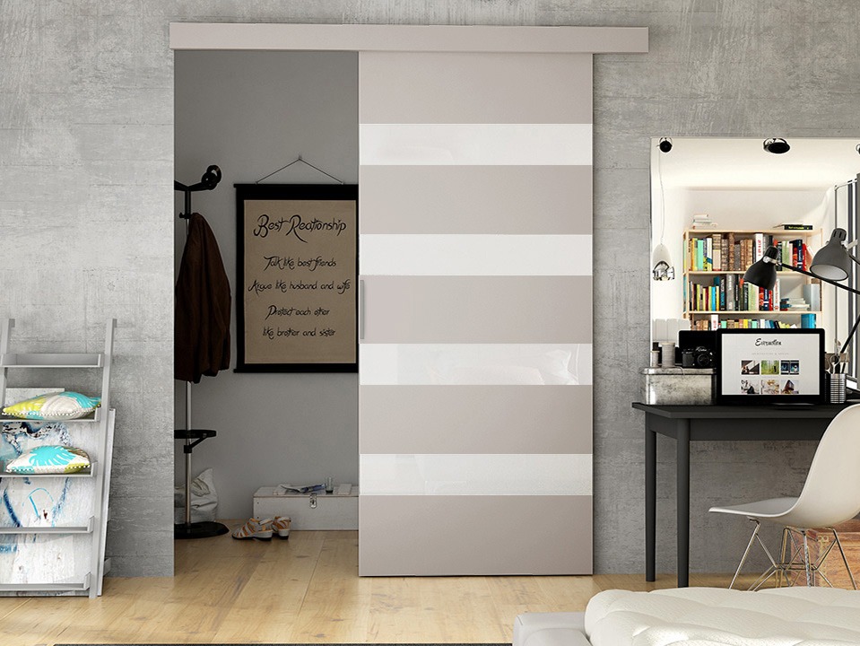 Sliding door Closico Portalis V (Cashmere + White)