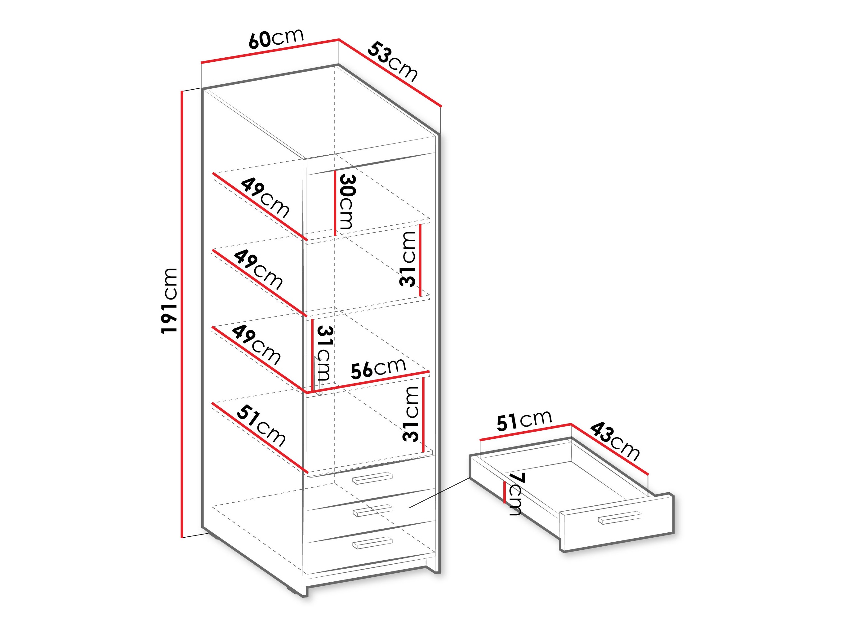 Bookcase Novduni 110 (Beige)