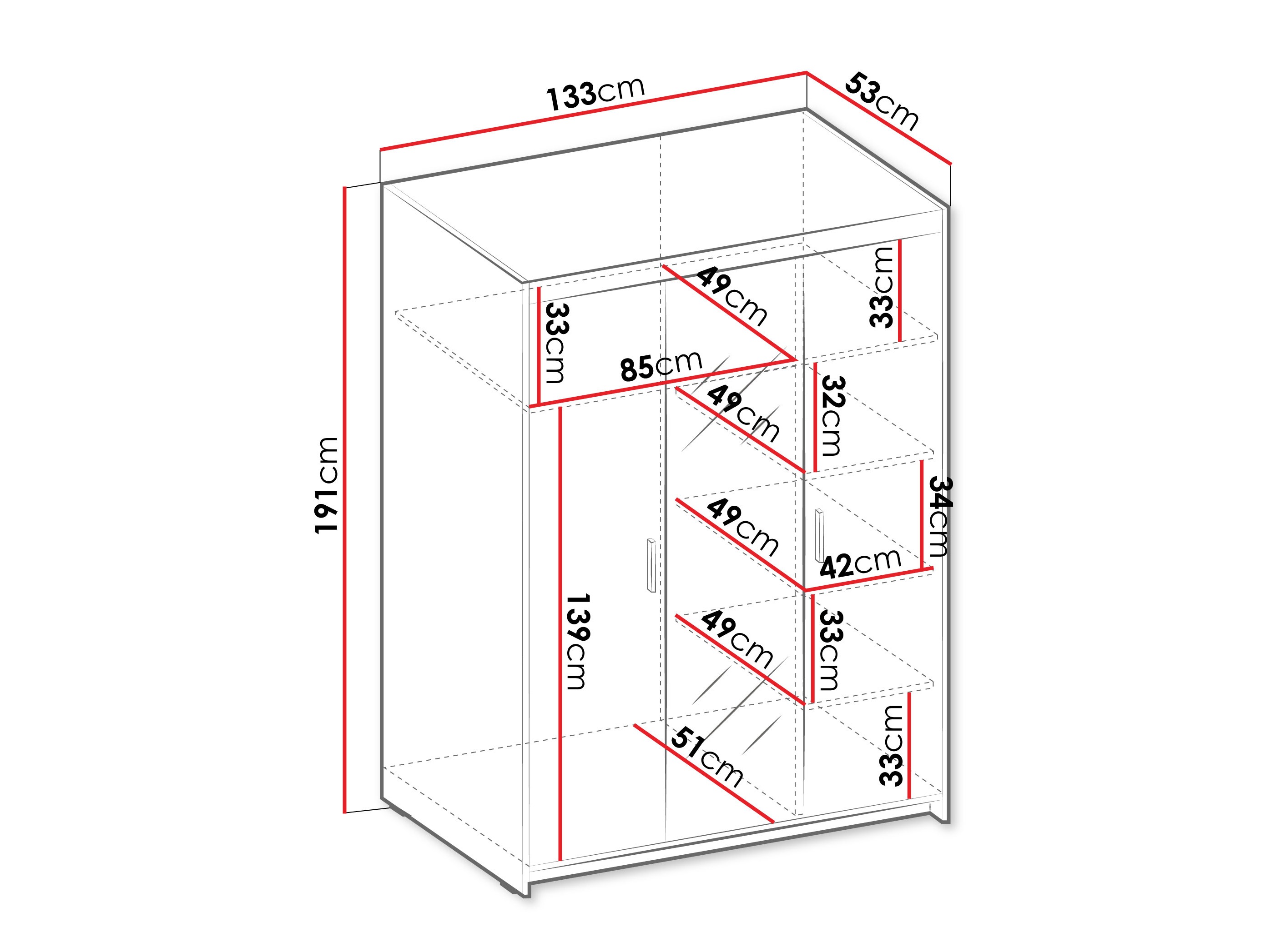 Wardrobe Novduni 102 (Oak)