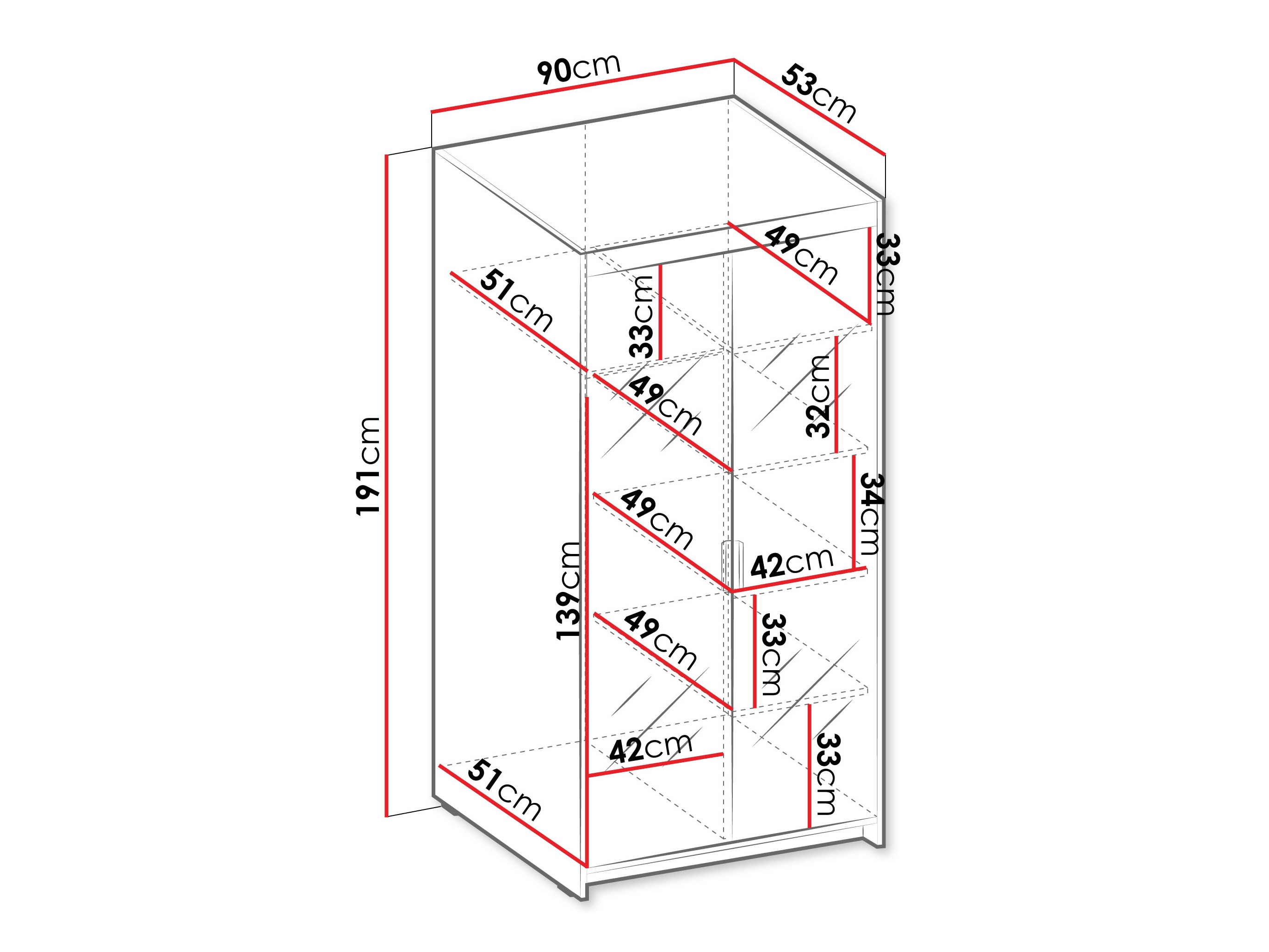Wardrobe Novduni 114 (Oak)