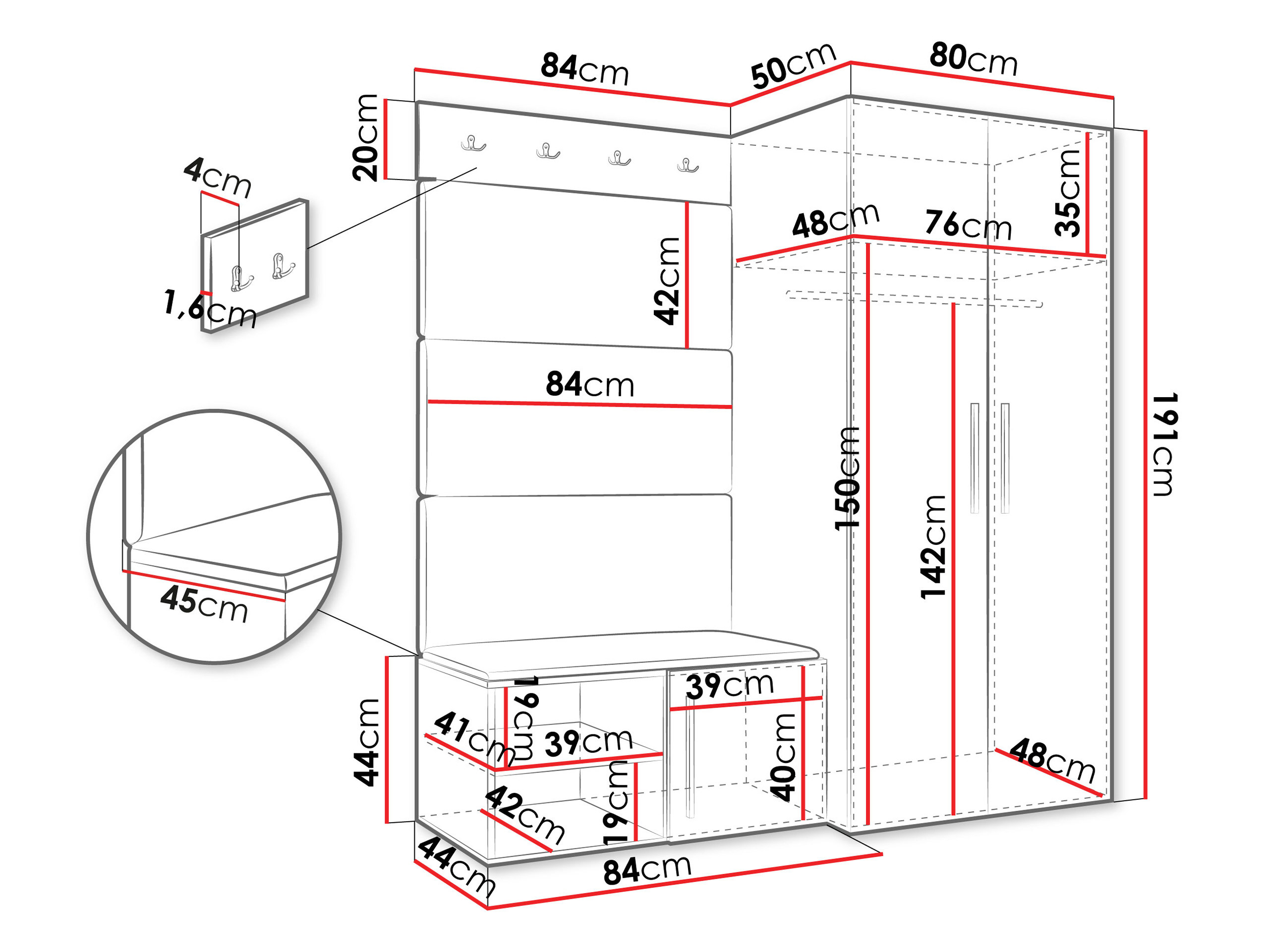 Hallway set Hartford 526 (Cashmere)