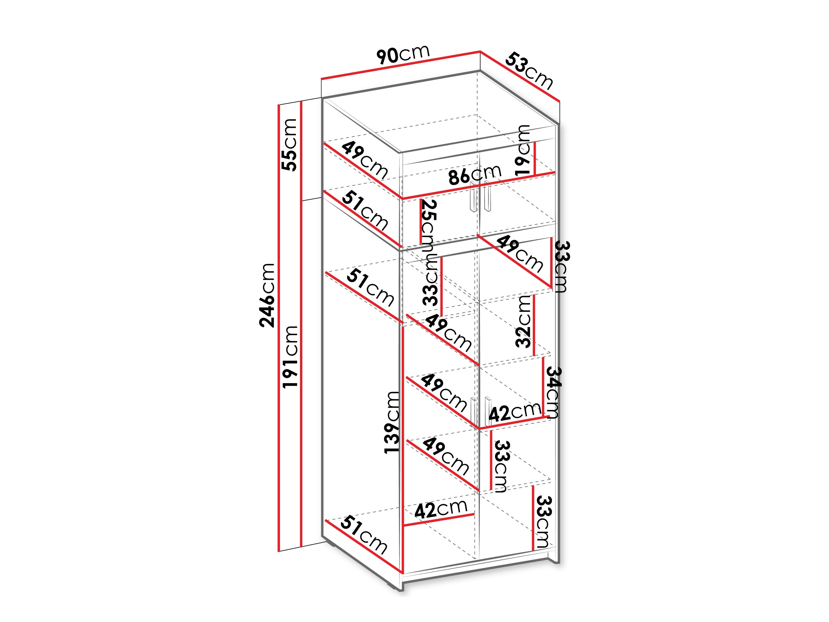 Wardrobe Novduni 103 (Oak)