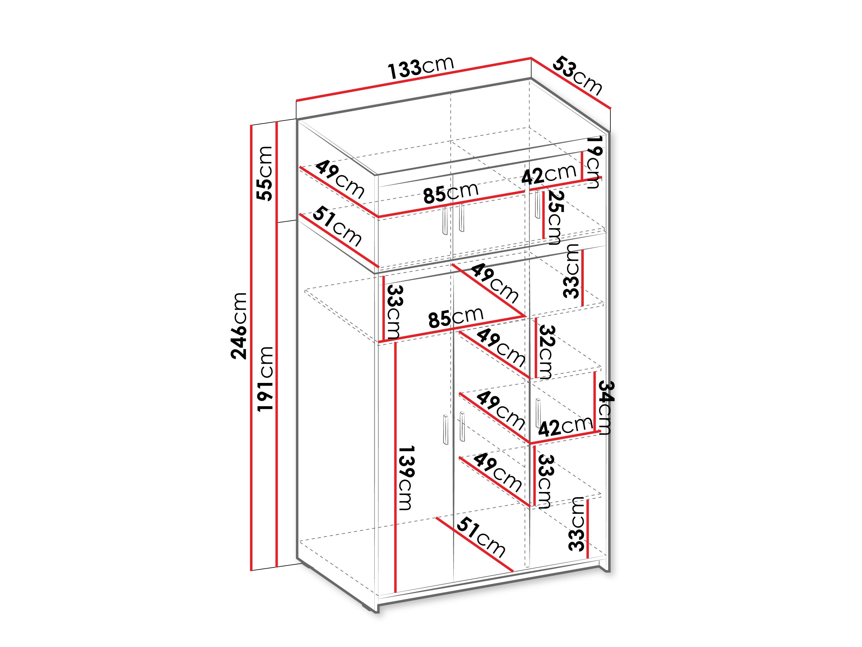 Wardrobe Novduni 104 (Oak)