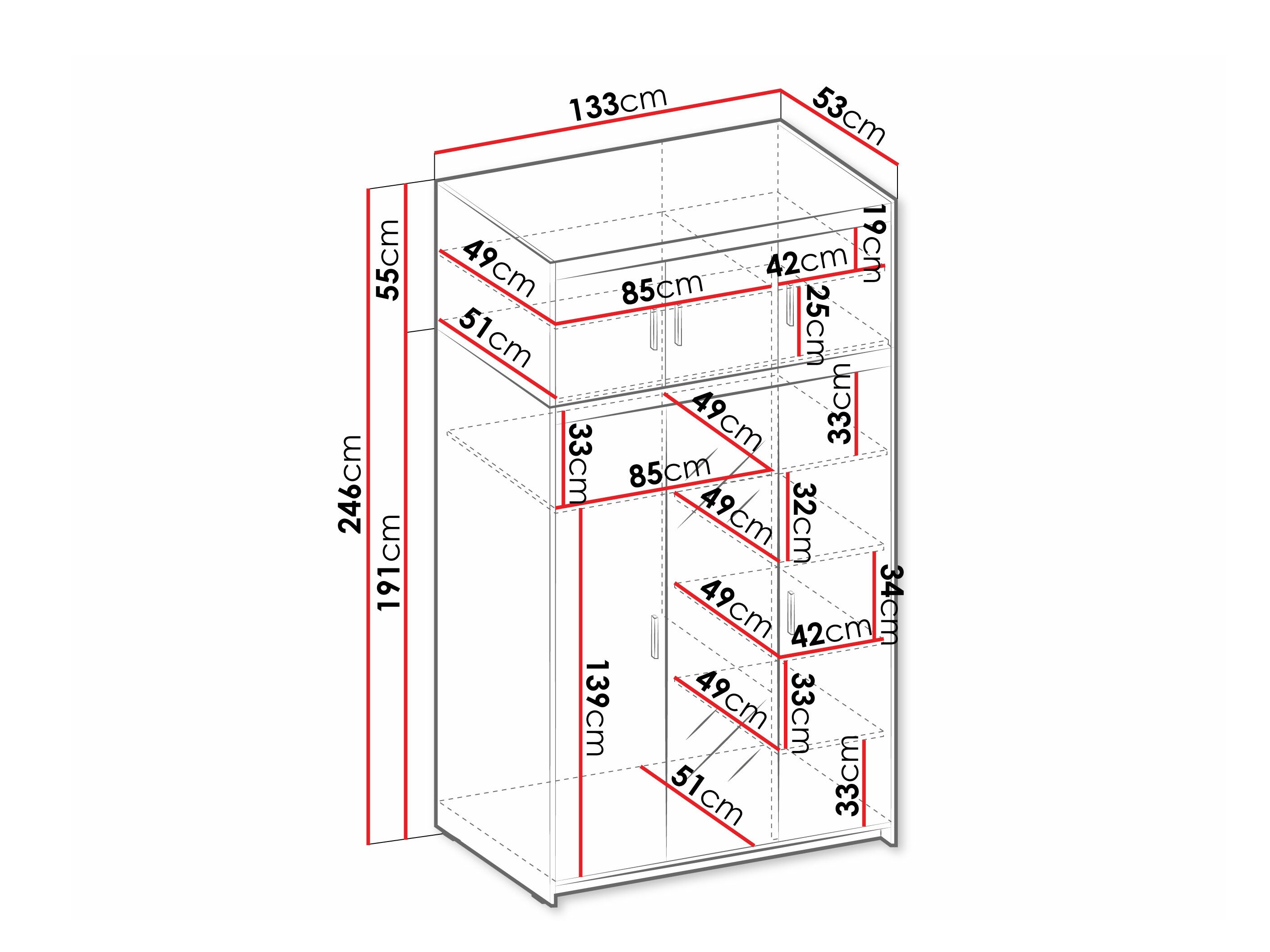 Wardrobe Novduni 105 (Sonoma oak)