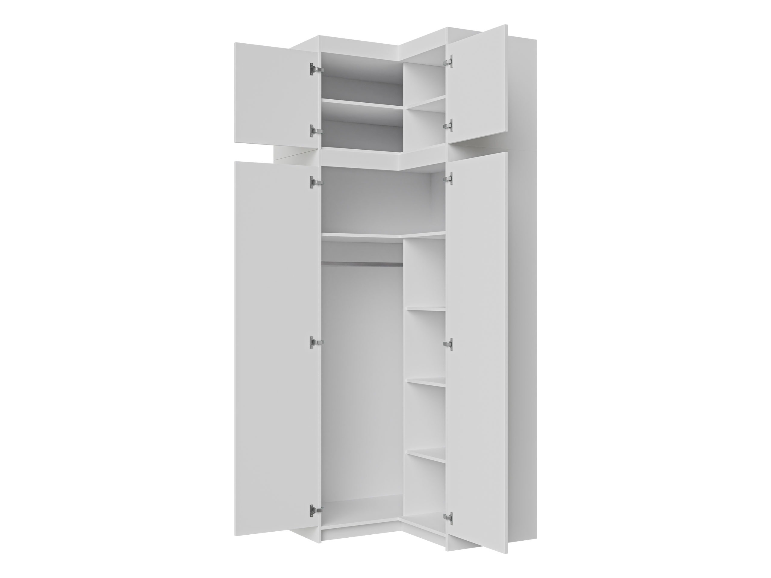 Corner wardrobe Novduni 121 (Beige)