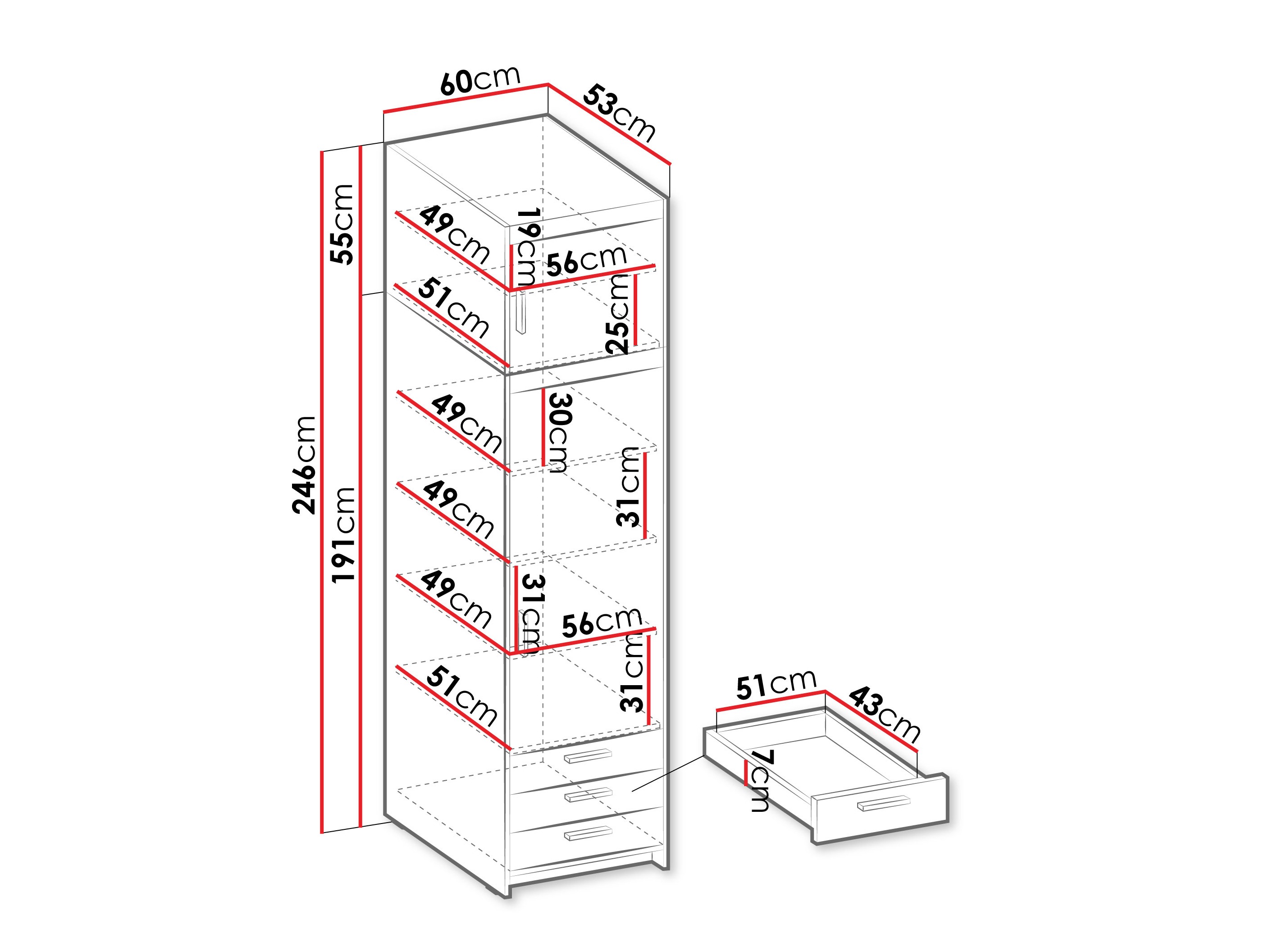 Bookcase Novduni 111 (Beige)