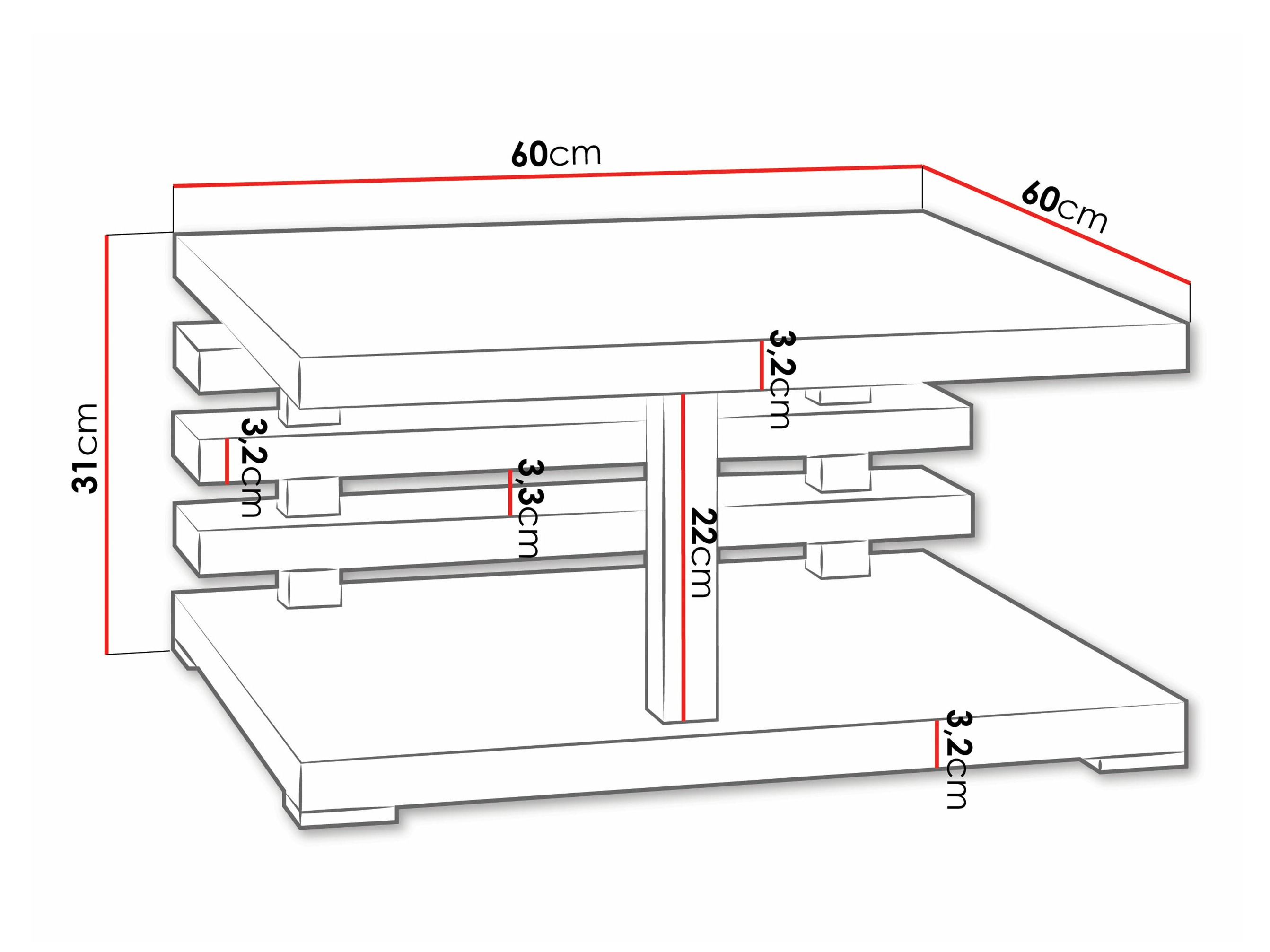 Coffee table Consortum (Matte white)