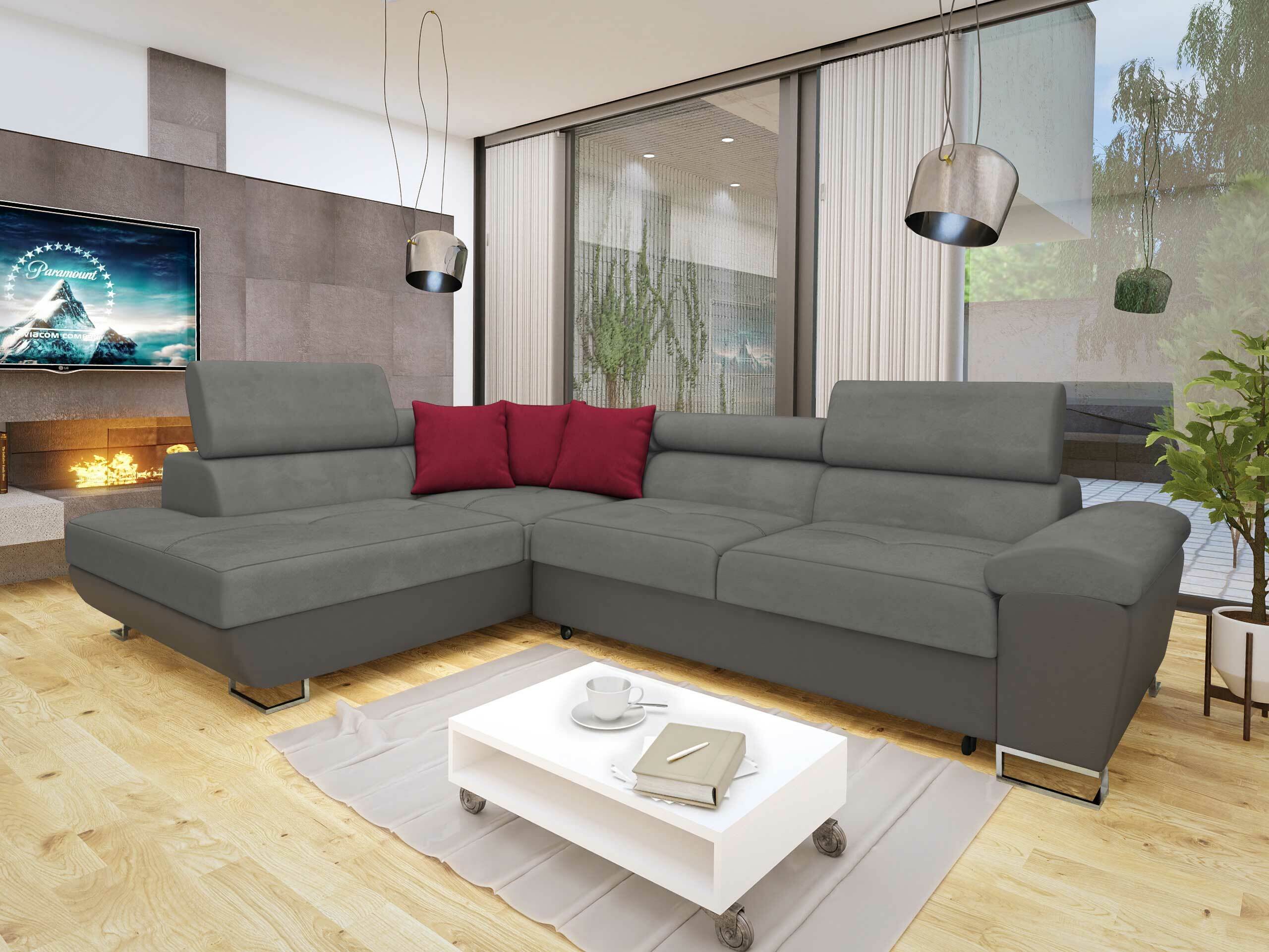 Corner sofa Comfivo Ruta II (Soft 029 + Uttario Velvet 2971 + Kronos 02)