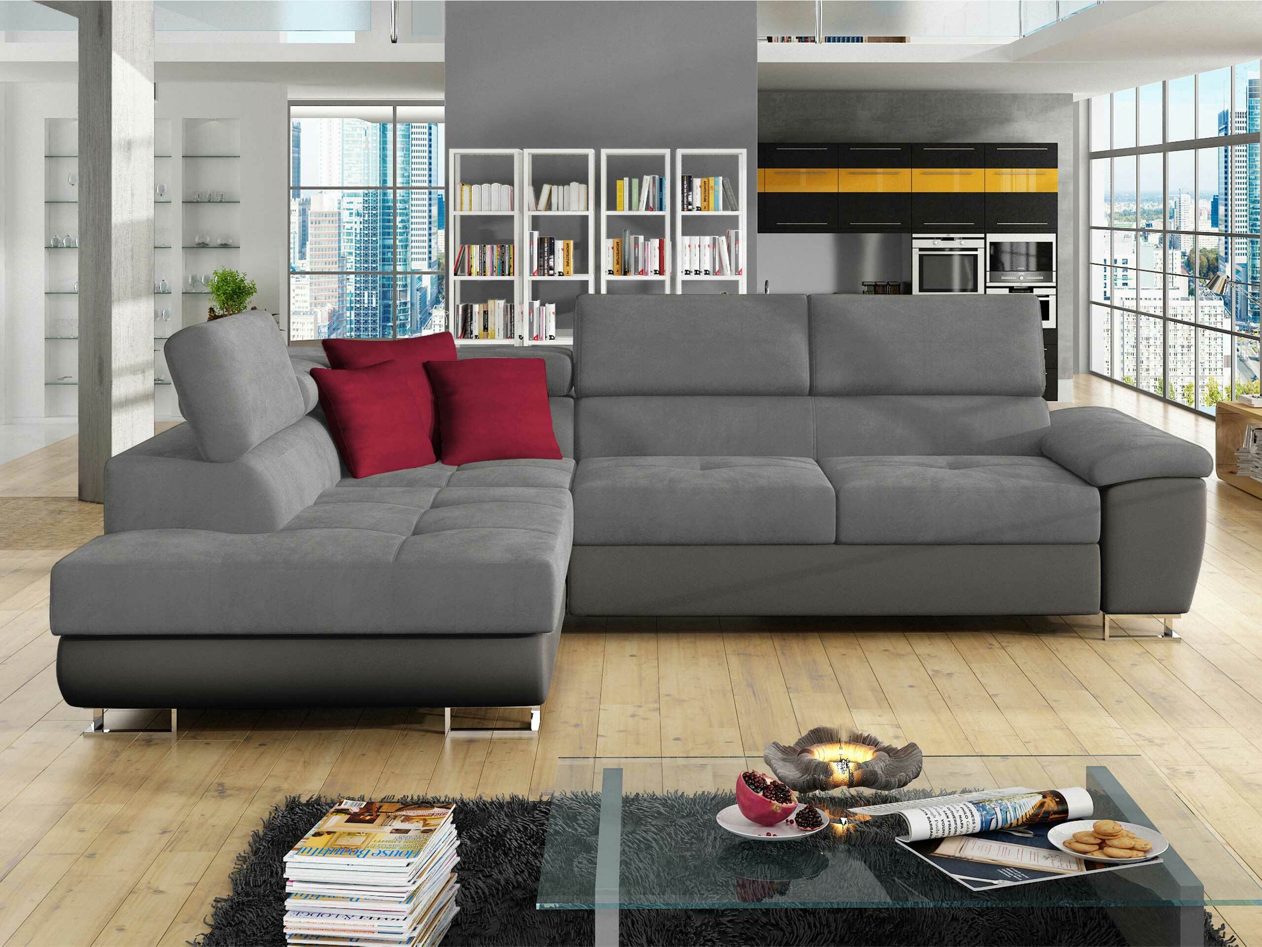 Corner sofa Comfivo Ruta II (Soft 029 + Uttario Velvet 2971 + Kronos 02)