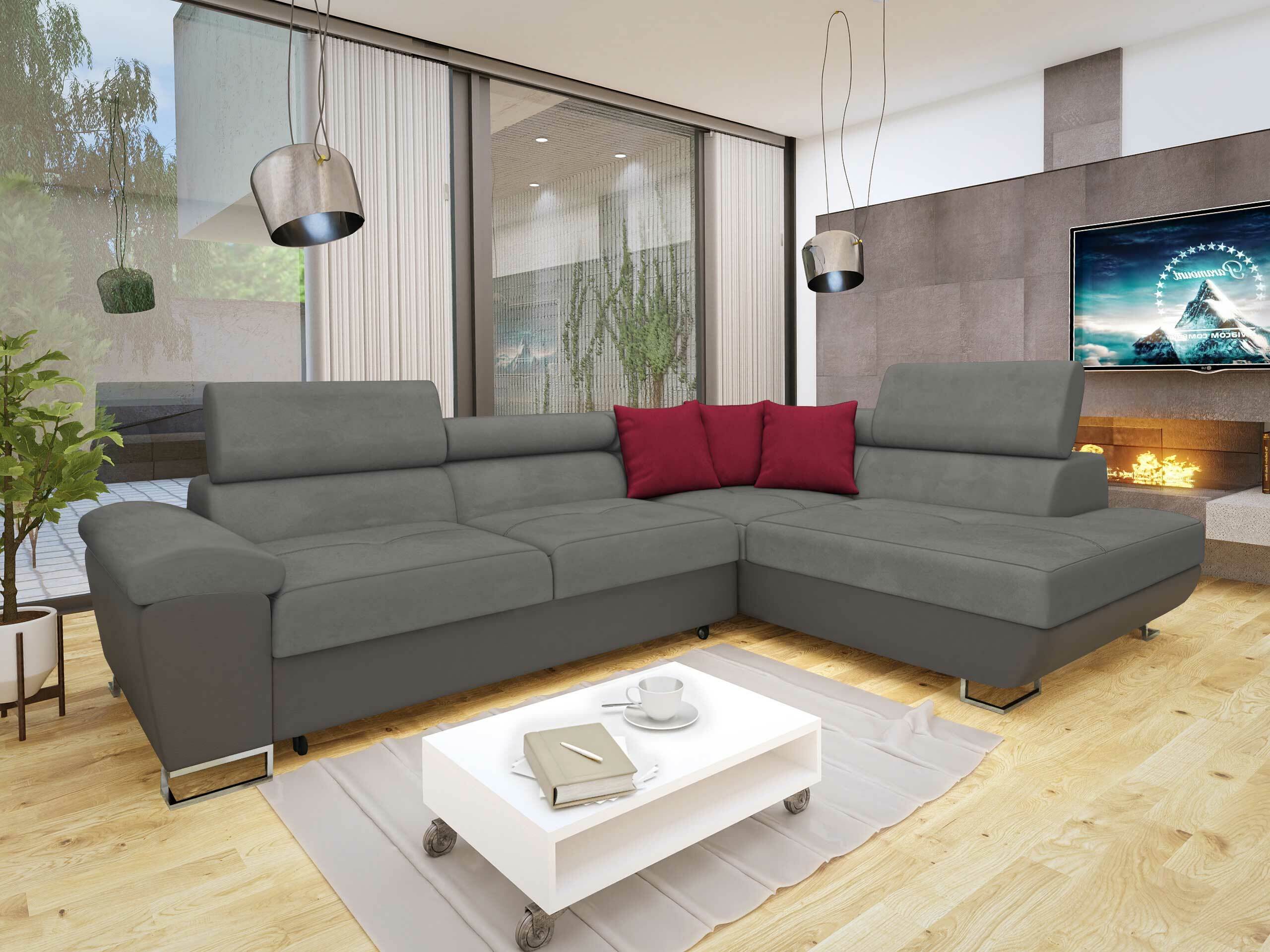 Corner sofa Comfivo Ruta II (Soft 029 + Uttario Velvet 2971 + Kronos 02)