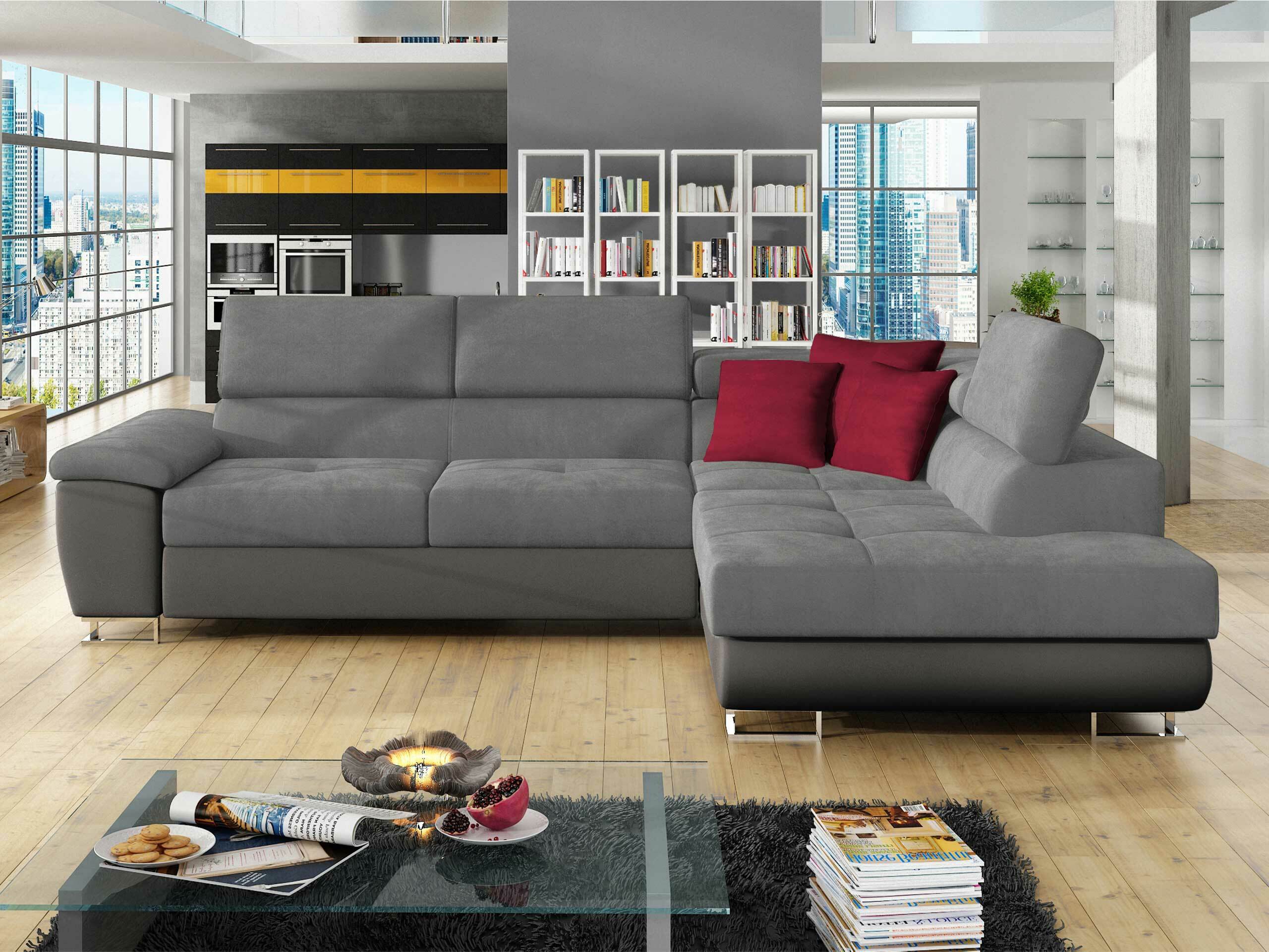 Corner sofa Comfivo Ruta II (Soft 029 + Uttario Velvet 2971 + Kronos 02)