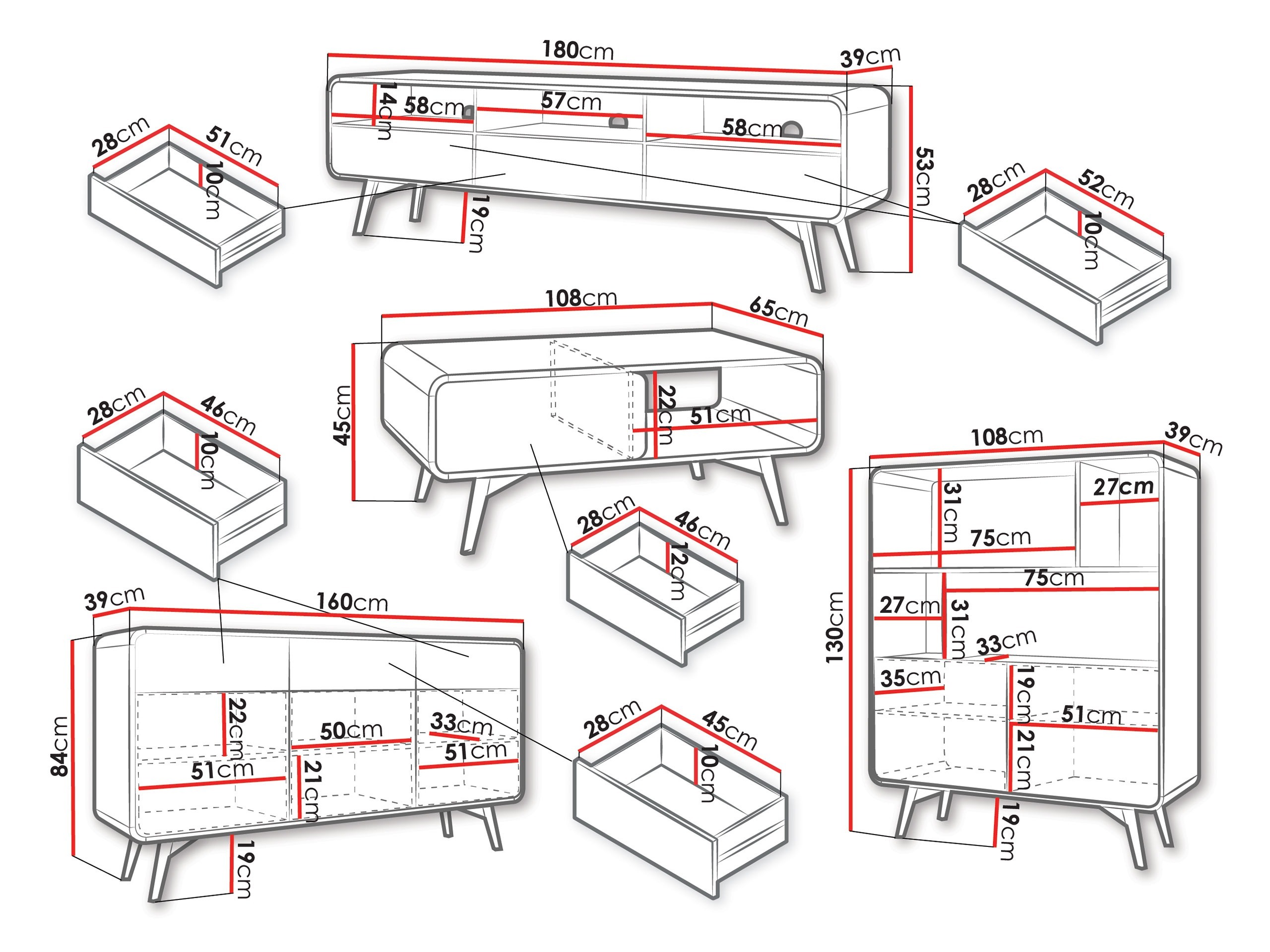 Living room set Focos