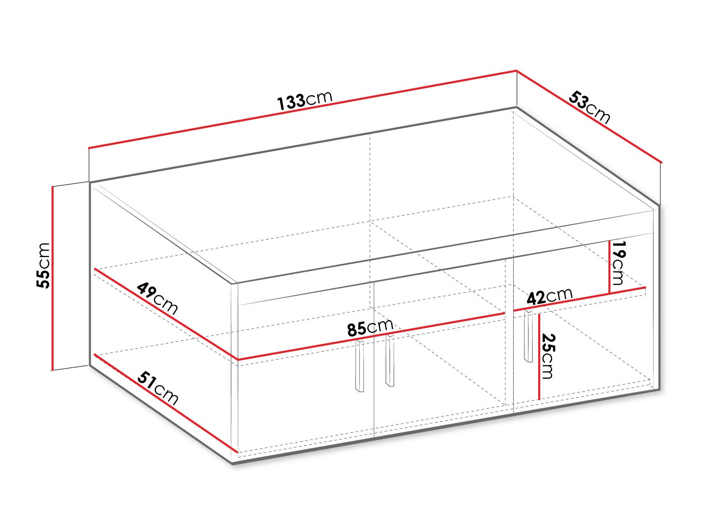 Sideboard Novduni 124 (White)