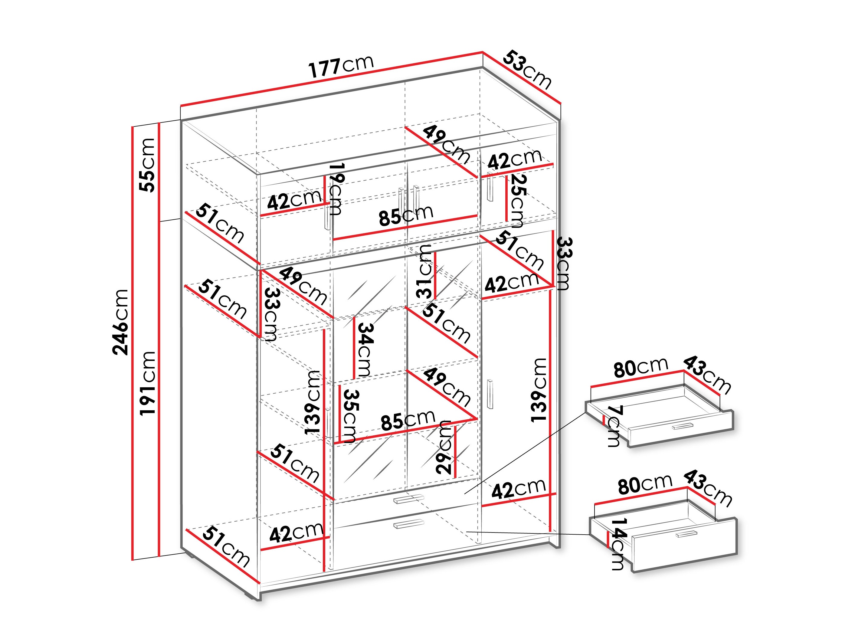 Wardrobe Novduni 109 (Beige)