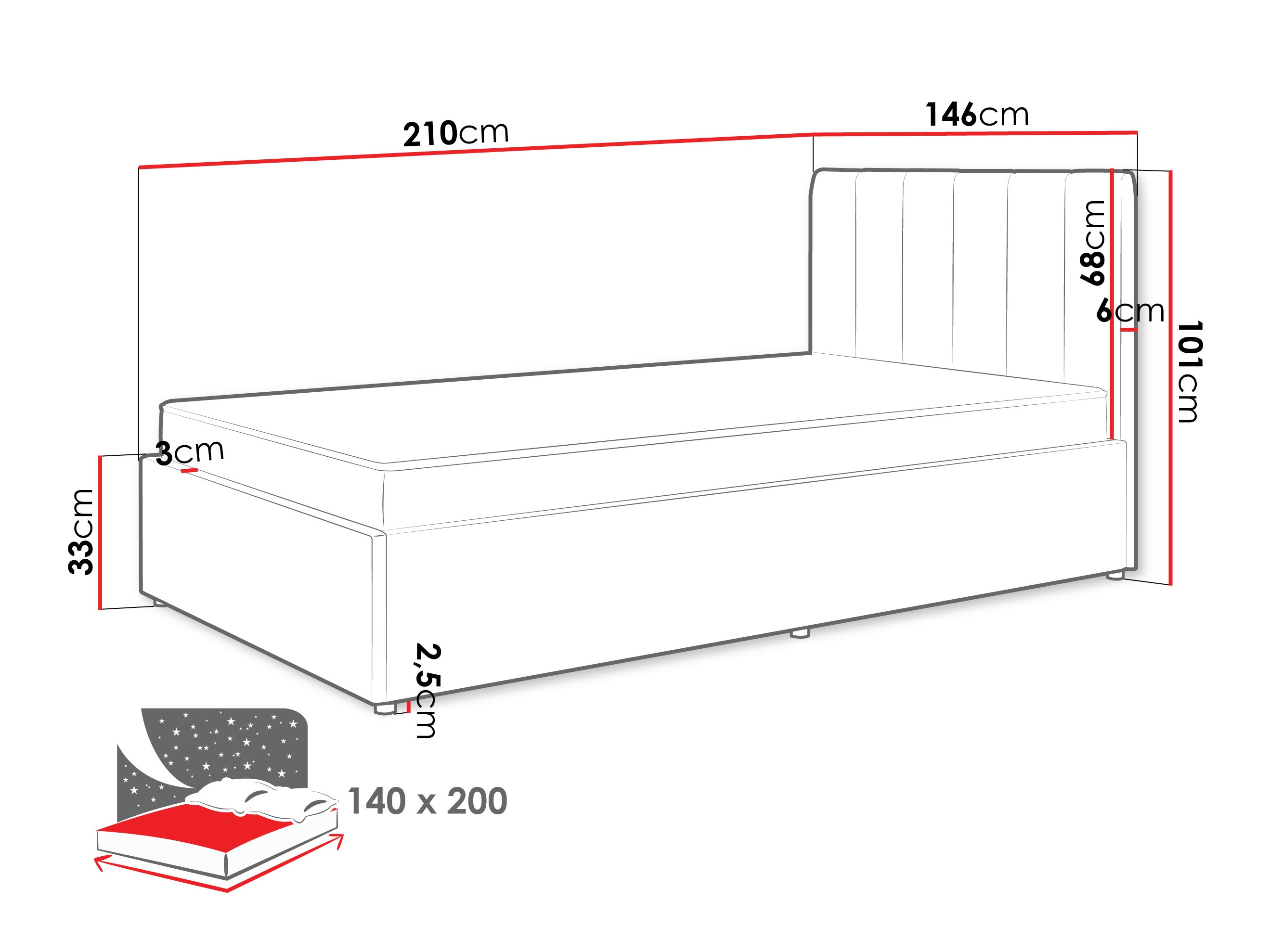 Bed Mormavu 111 (Cloud 03)
