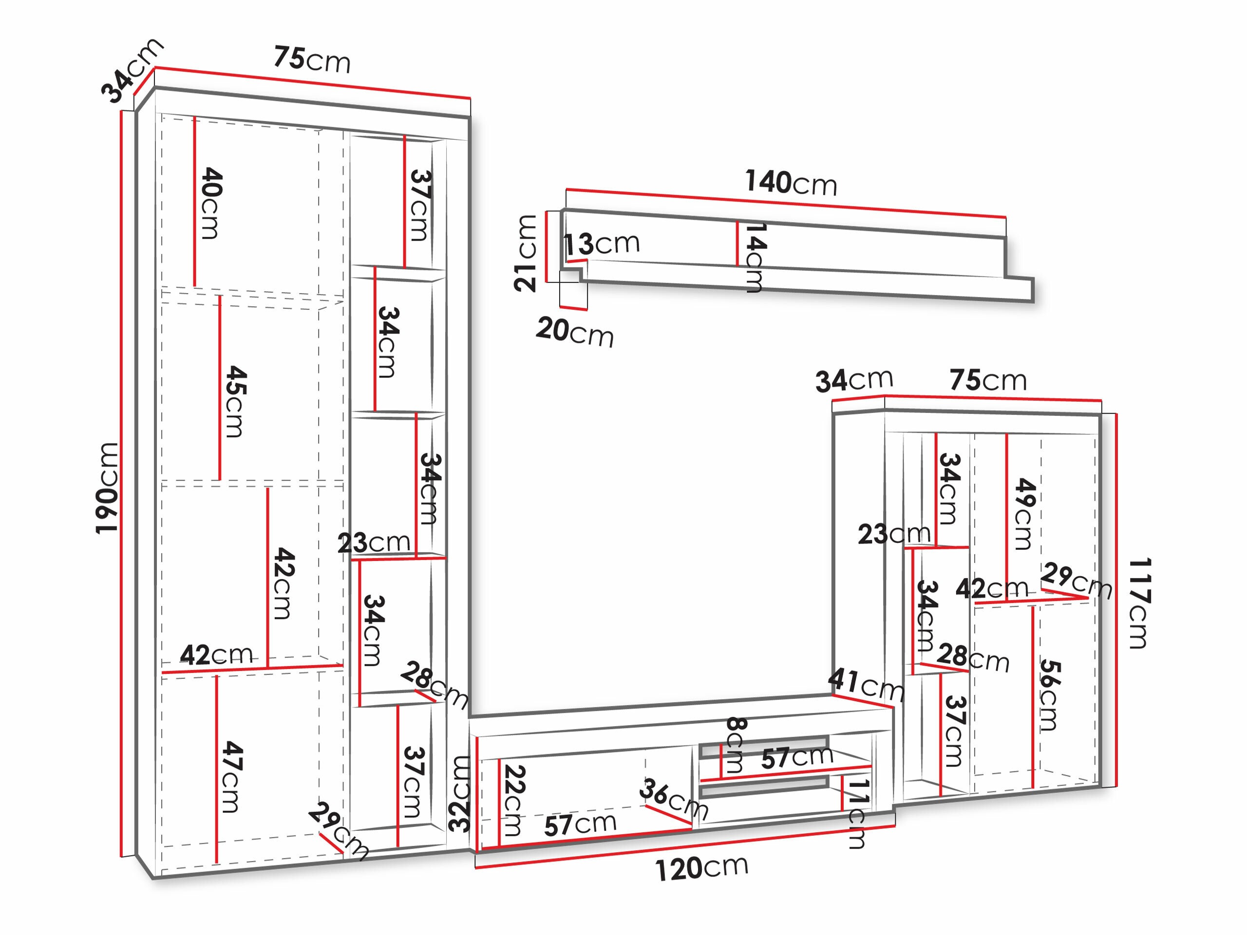 Living room set Soca (White)