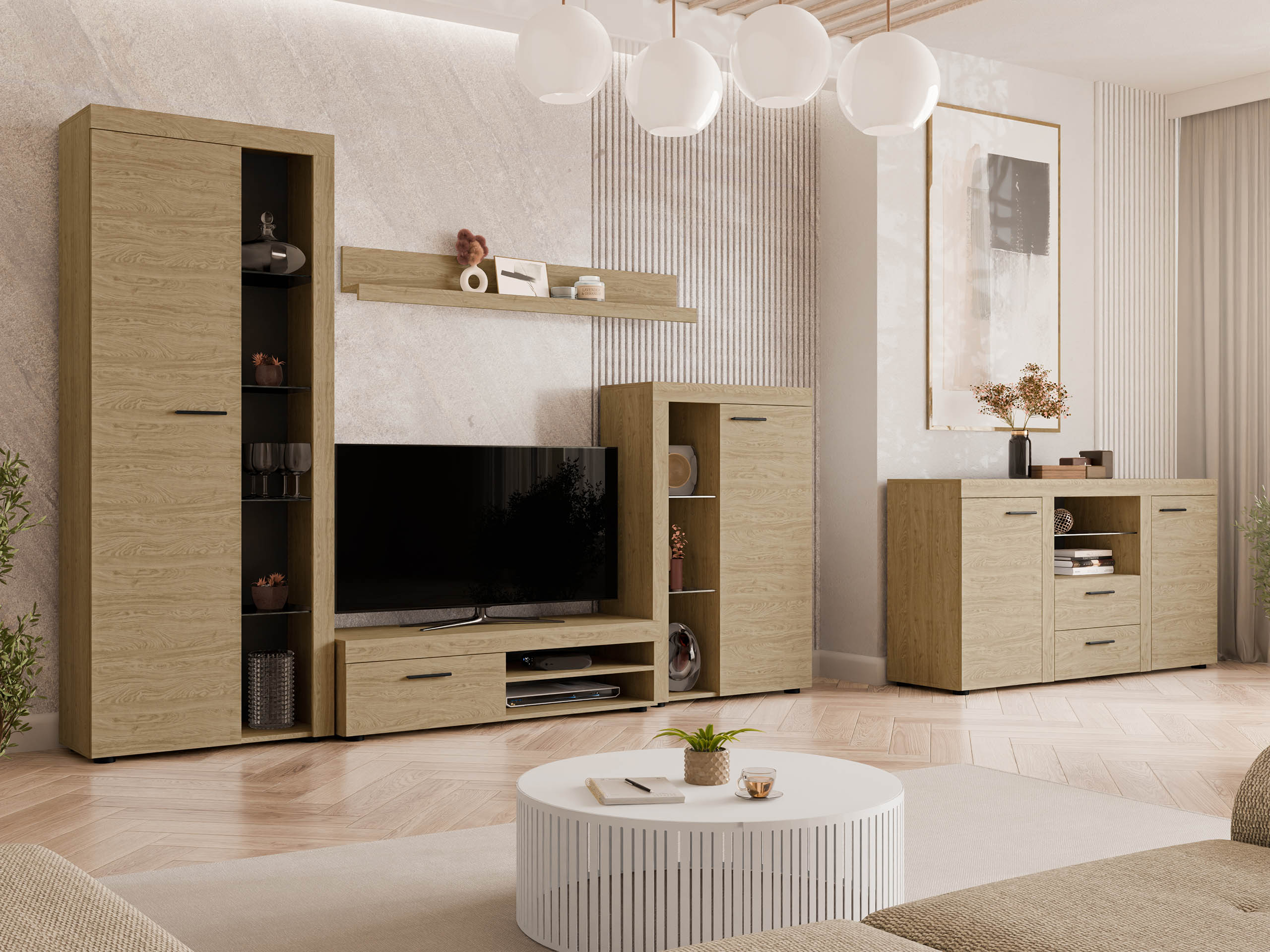 Living room set Univio I (Oak)