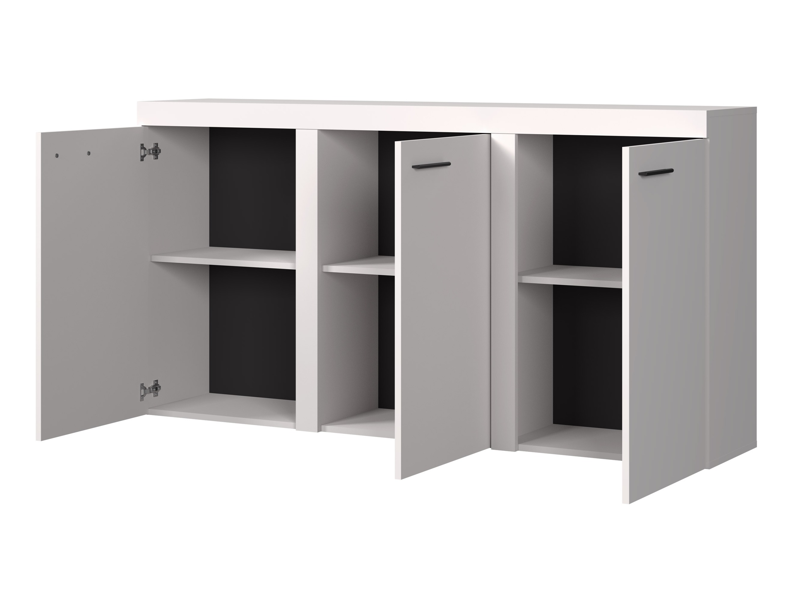 Sideboard Univio I (White + Concrete)
