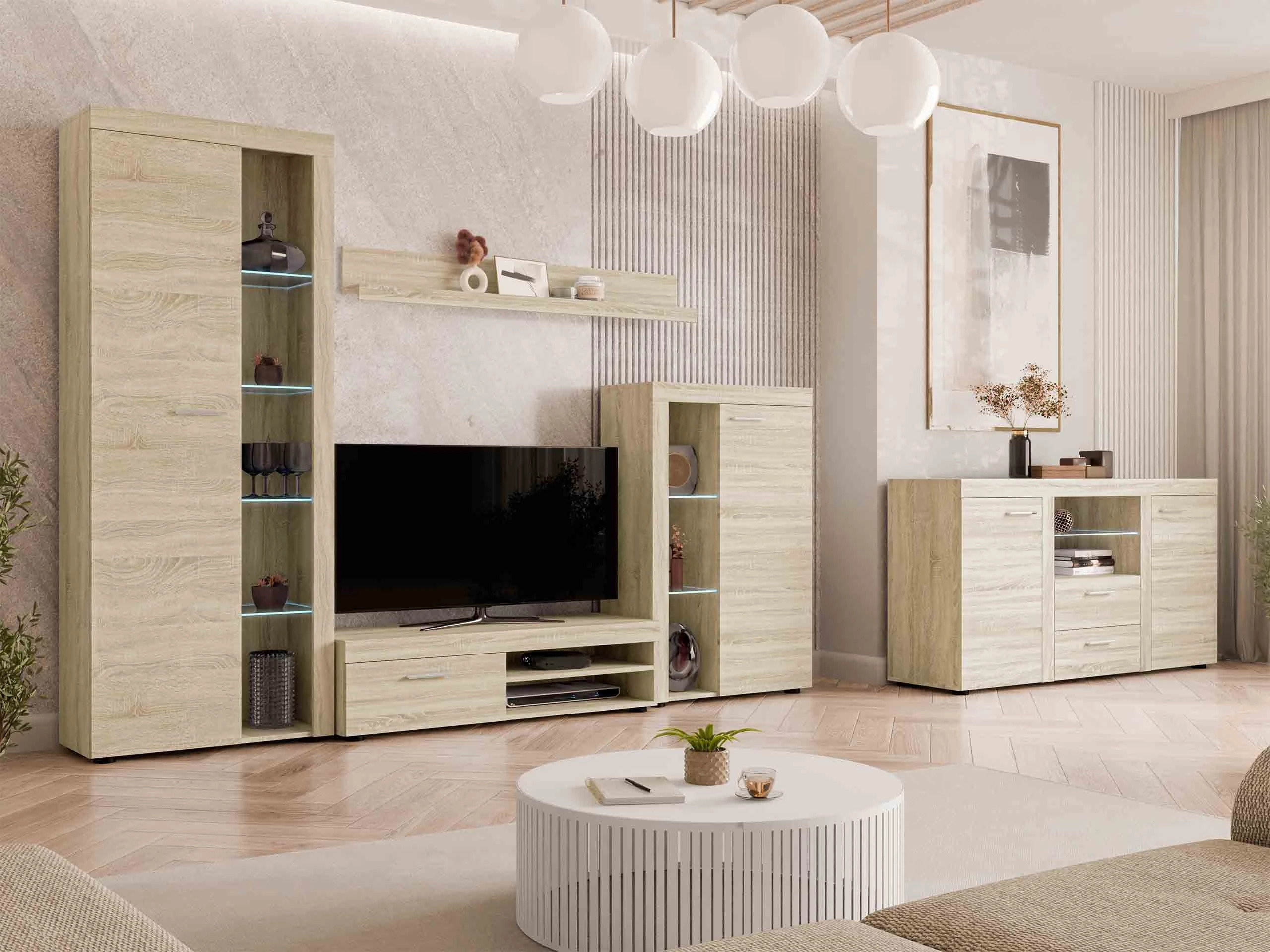 Living room set Univio (Sonoma oak)