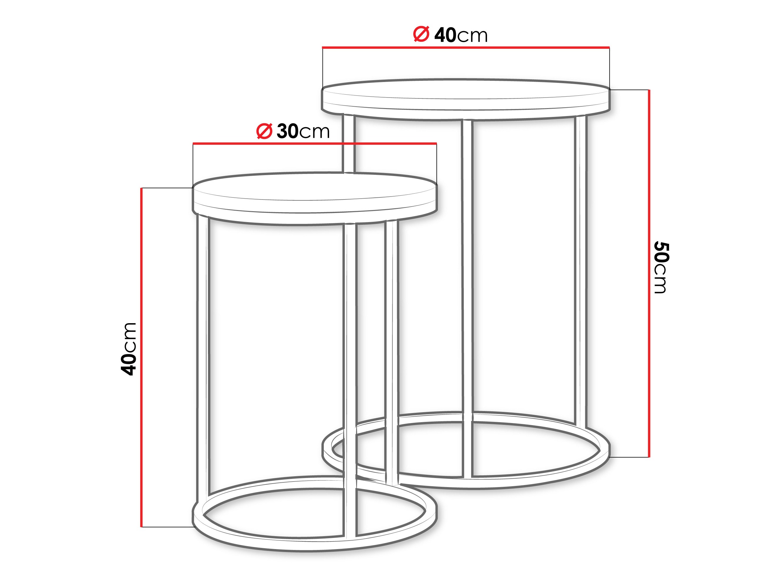Nest of side tables Iter (Light wood)