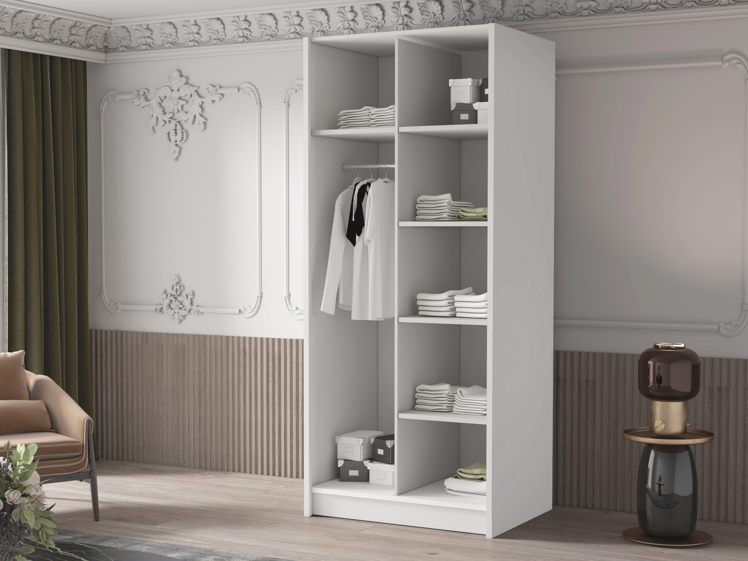 Wardrobe Closico Staton I (Walnut)