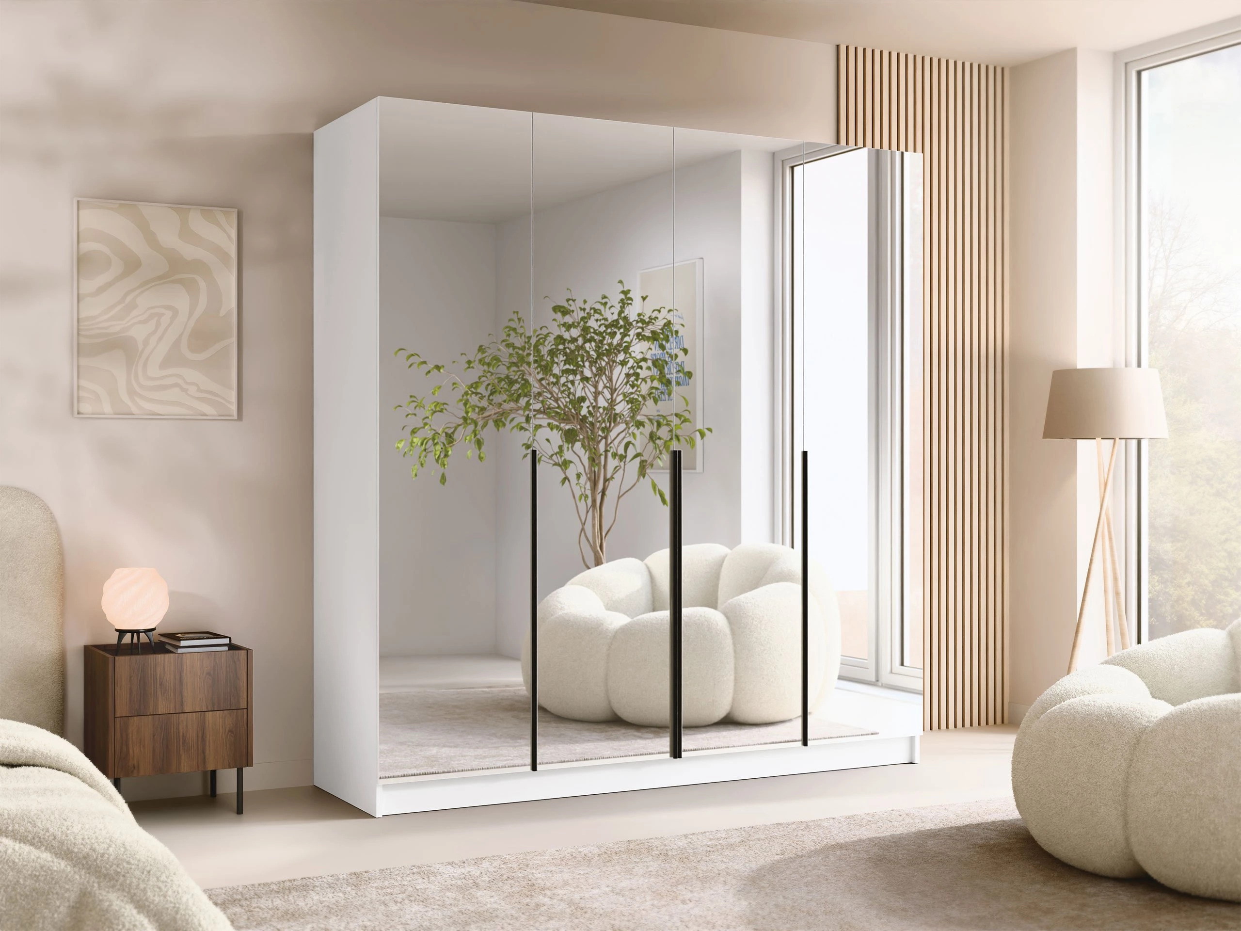 Wardrobe Closico 190 (White + Black)