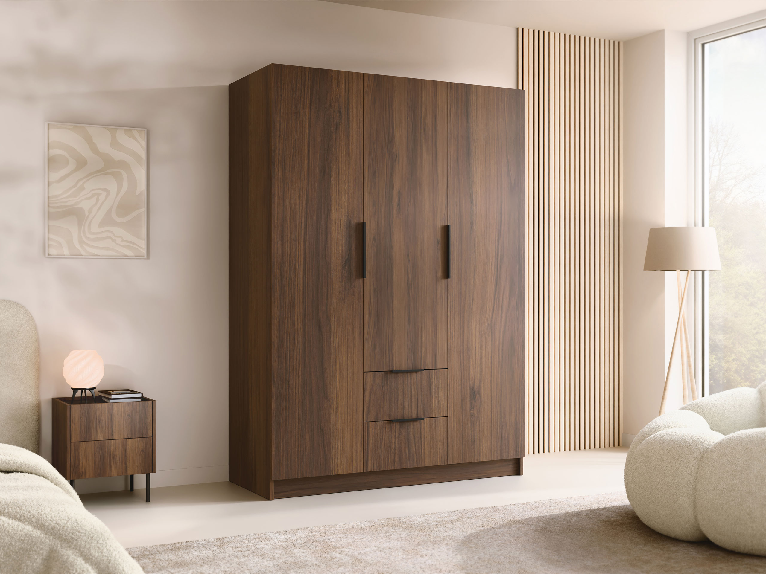 Wardrobe Closico Calvron I (Walnut)