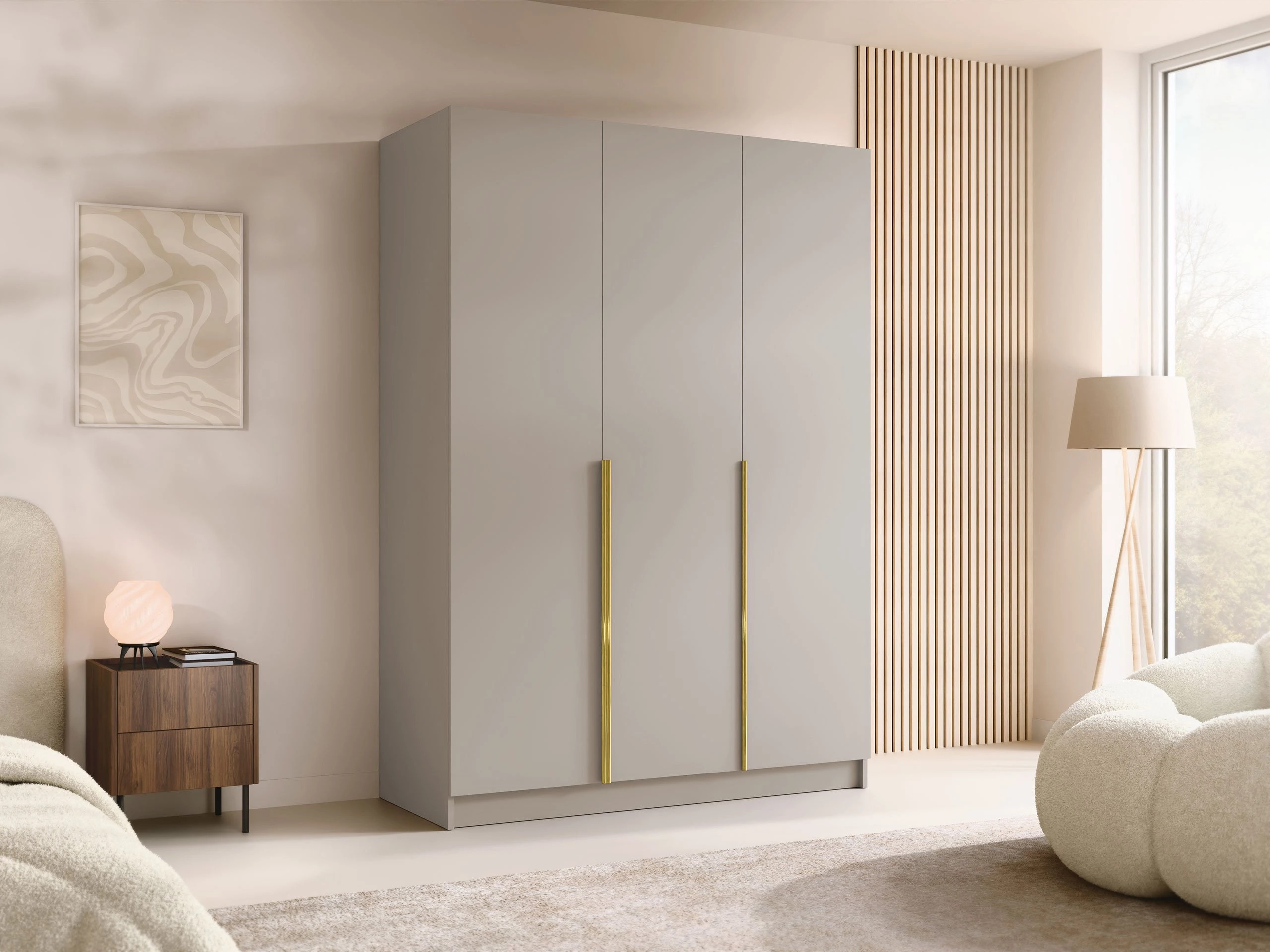 Wardrobe Closico Decoron I (Cashmere + Golden)